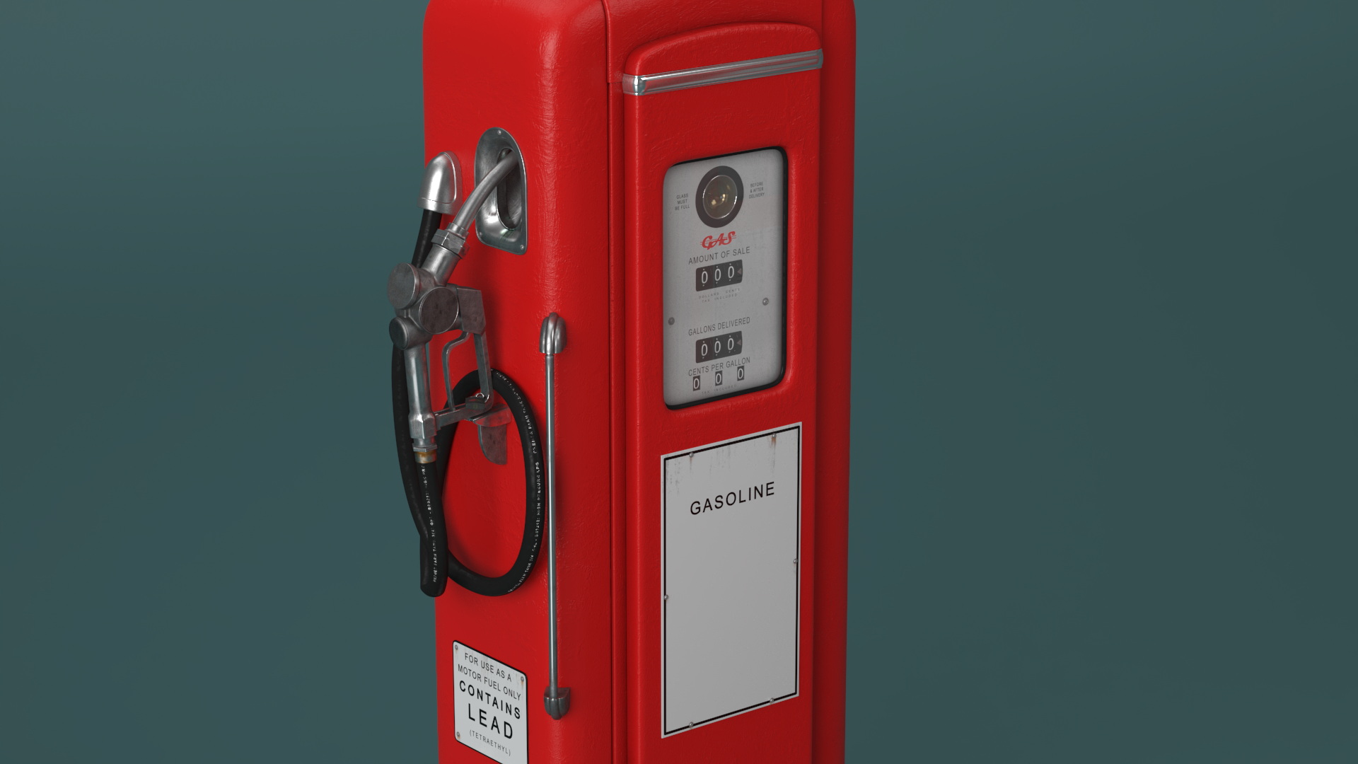 3D Vintage Gas Pump