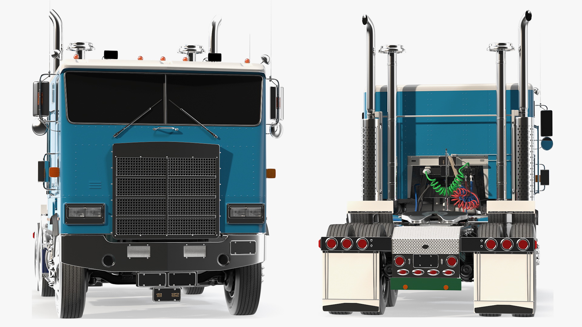 Cabover Truck Simple Interior 3D model