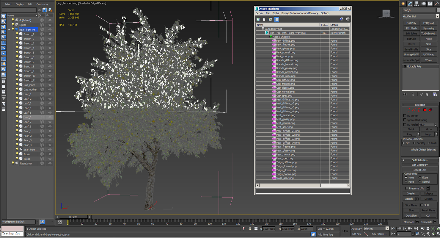 3D model Pear Tree with Pears