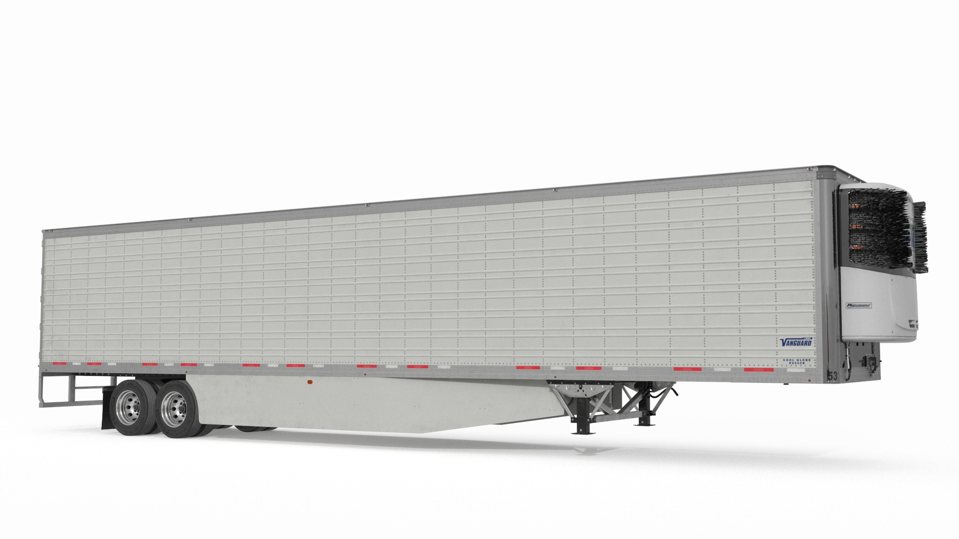 Mack CHU613 Truck with Vanguard Reefer Semi Trailer Refrigerator 3D model