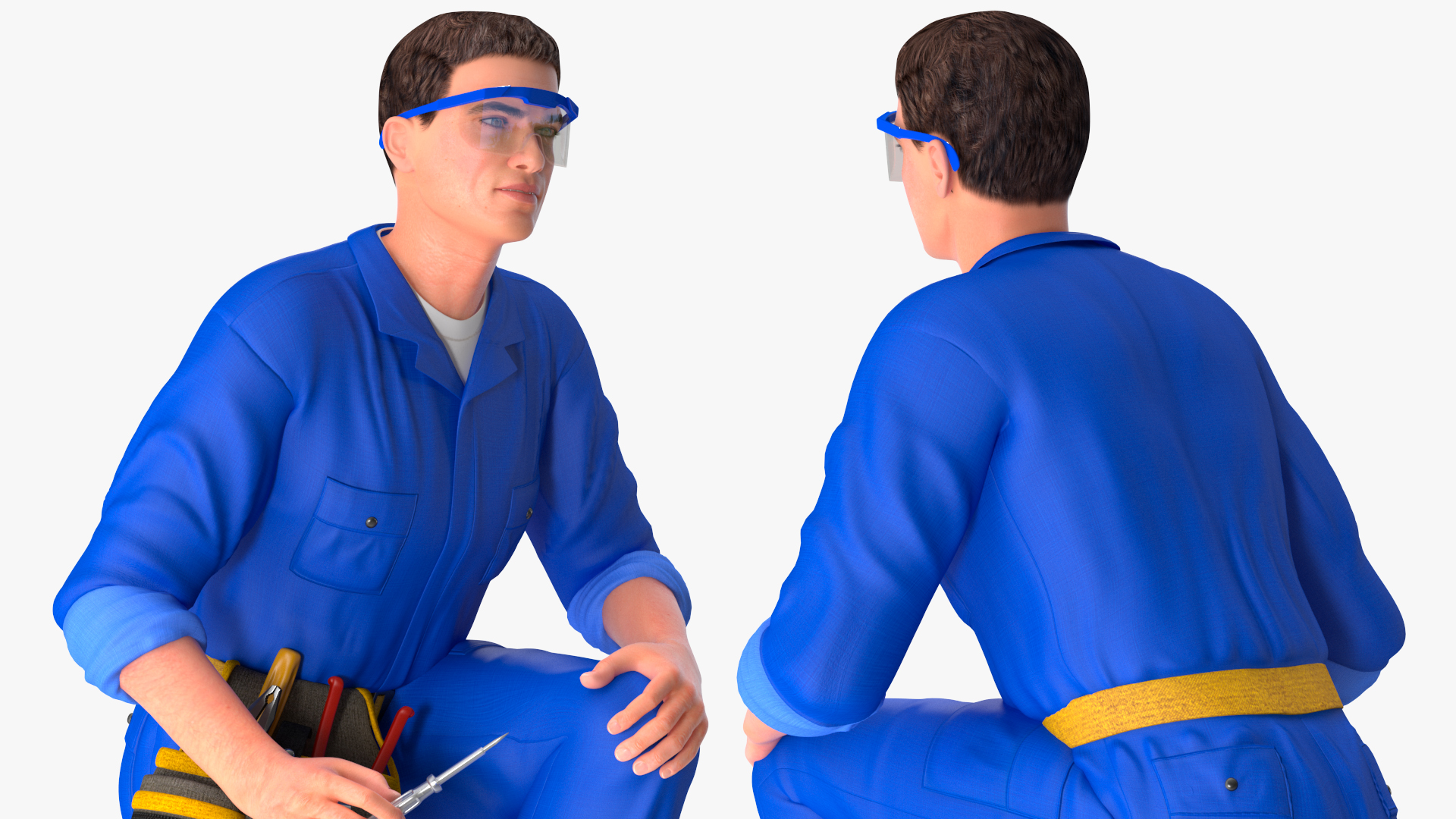 3D Electrician Rigged model