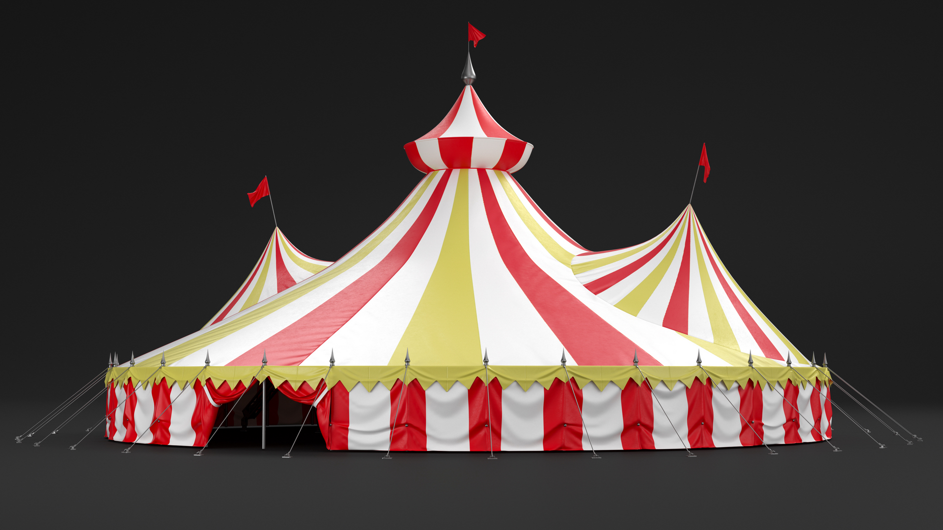 3D model Circus Tent Tricolor