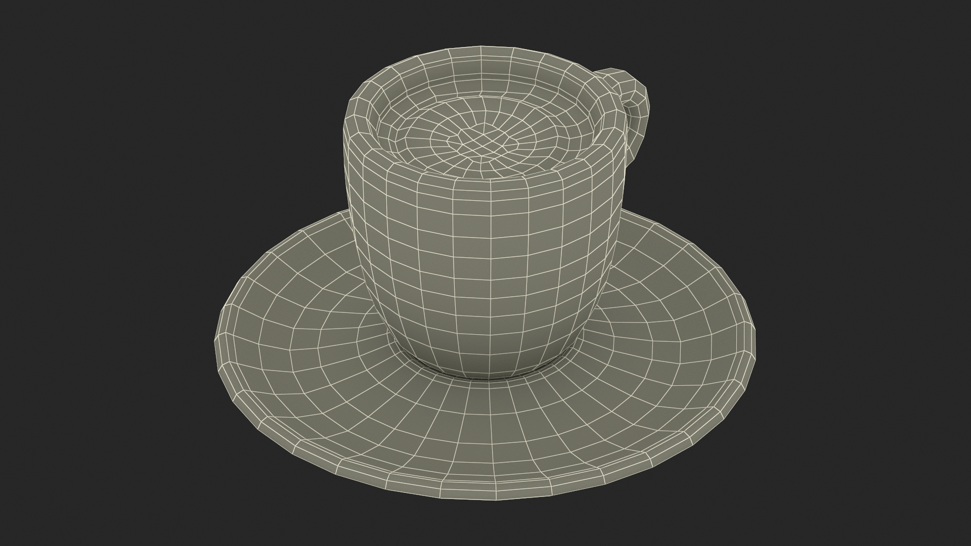 3D Traditional Espresso Coffee Cup