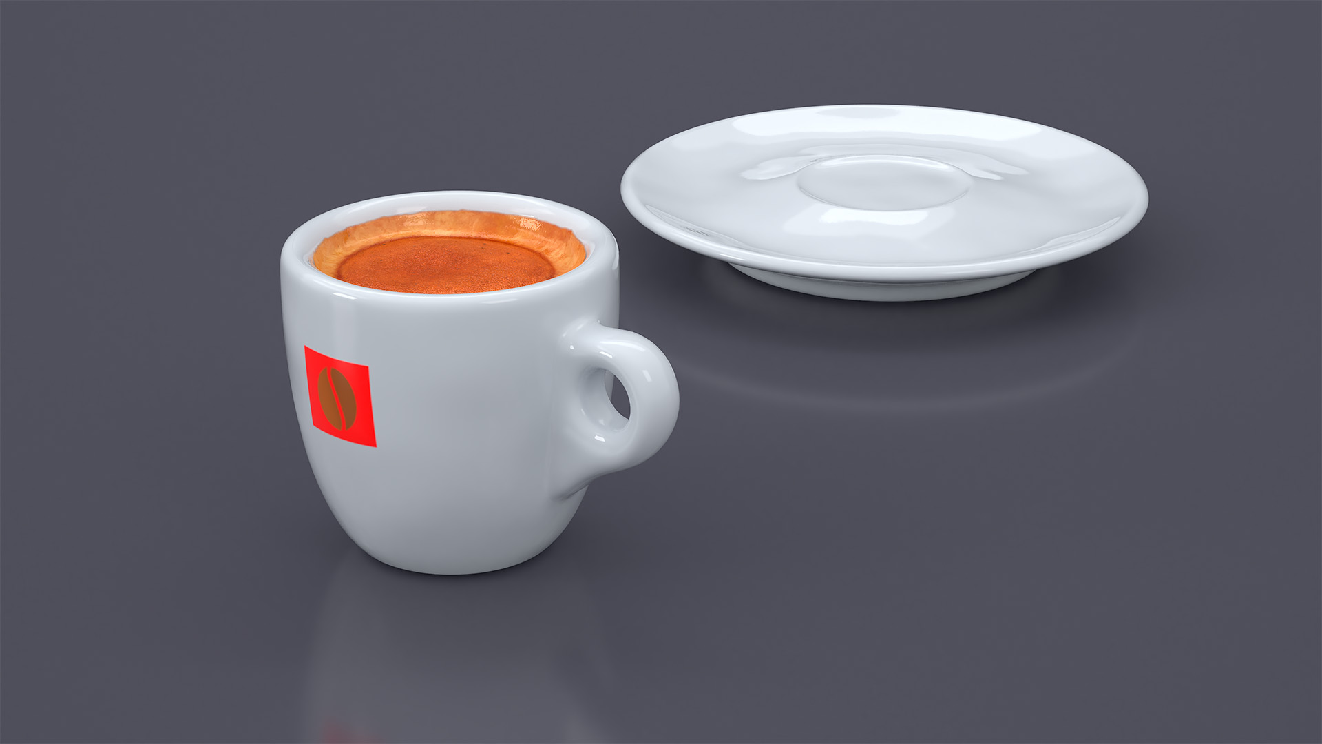 3D Traditional Espresso Coffee Cup