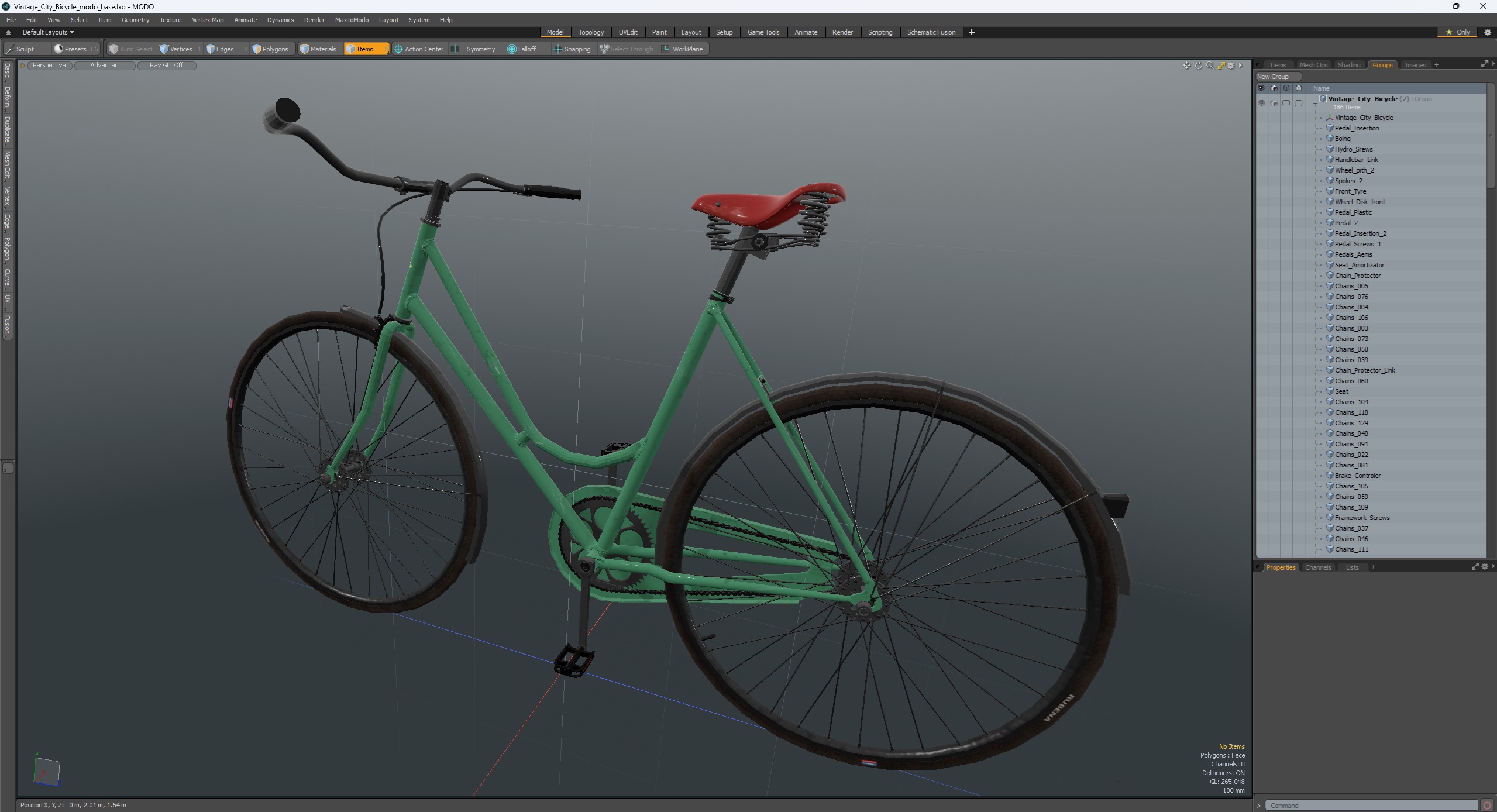 3D model Vintage City Bicycle