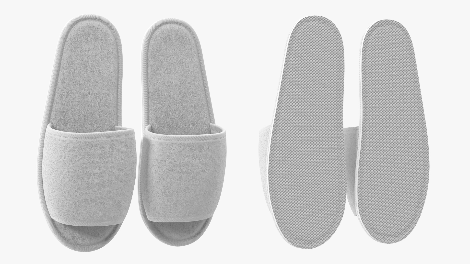 White Slippers 3D model