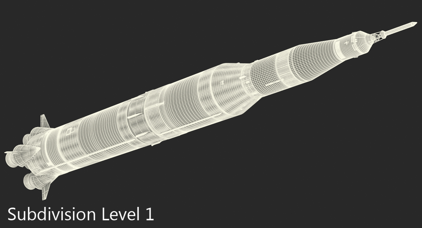 Super Heavy Saturn V Rocket 3D