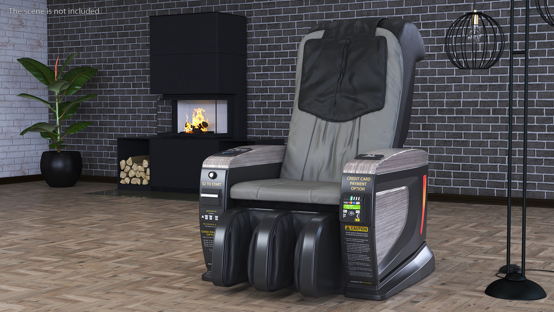 3D model Commercial Massage Chair Black