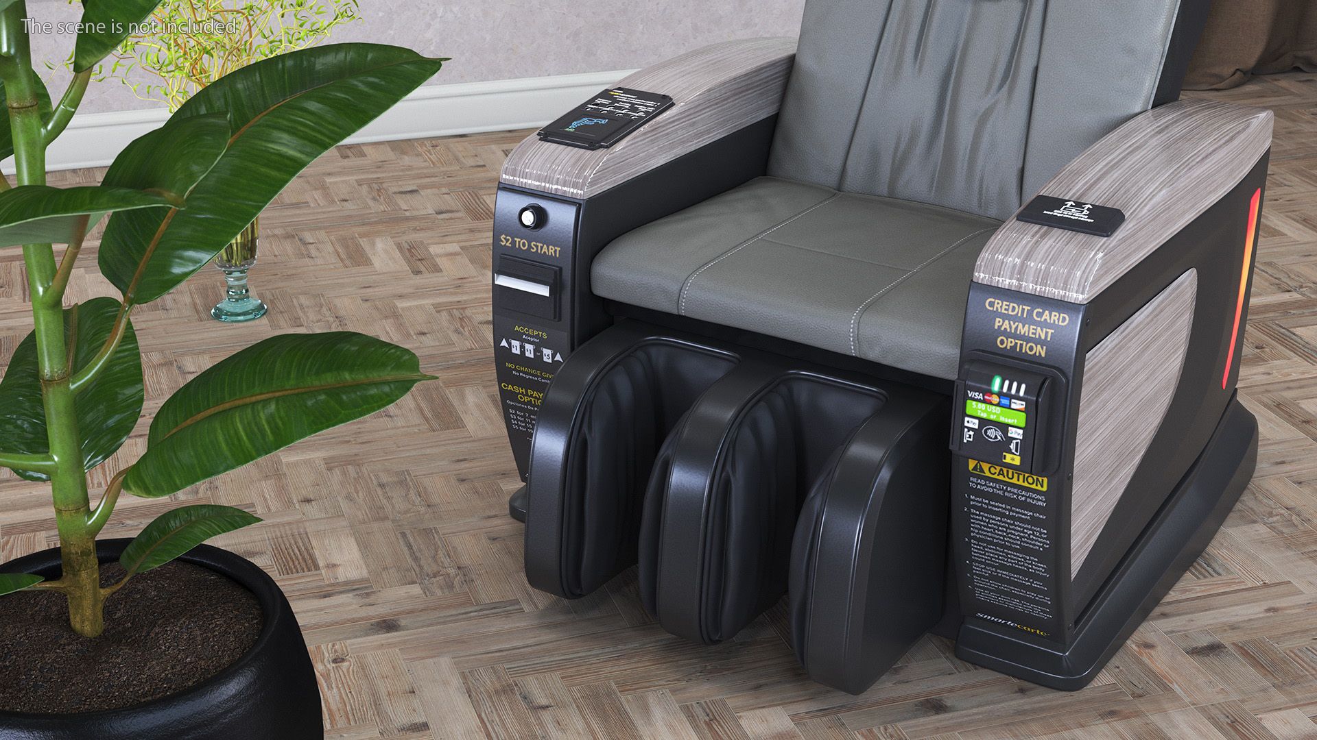 3D model Commercial Massage Chair Black