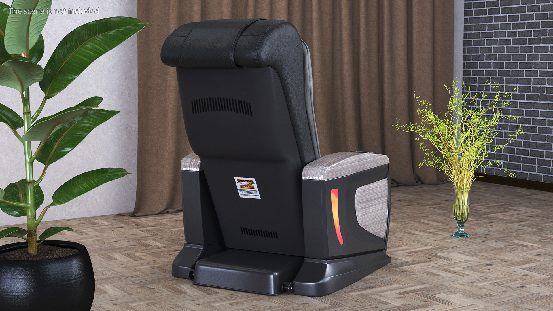 3D model Commercial Massage Chair Black