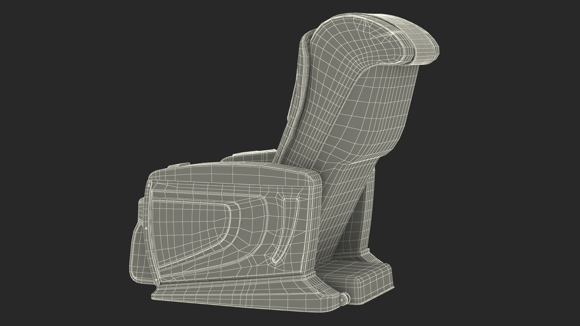 3D model Commercial Massage Chair Black