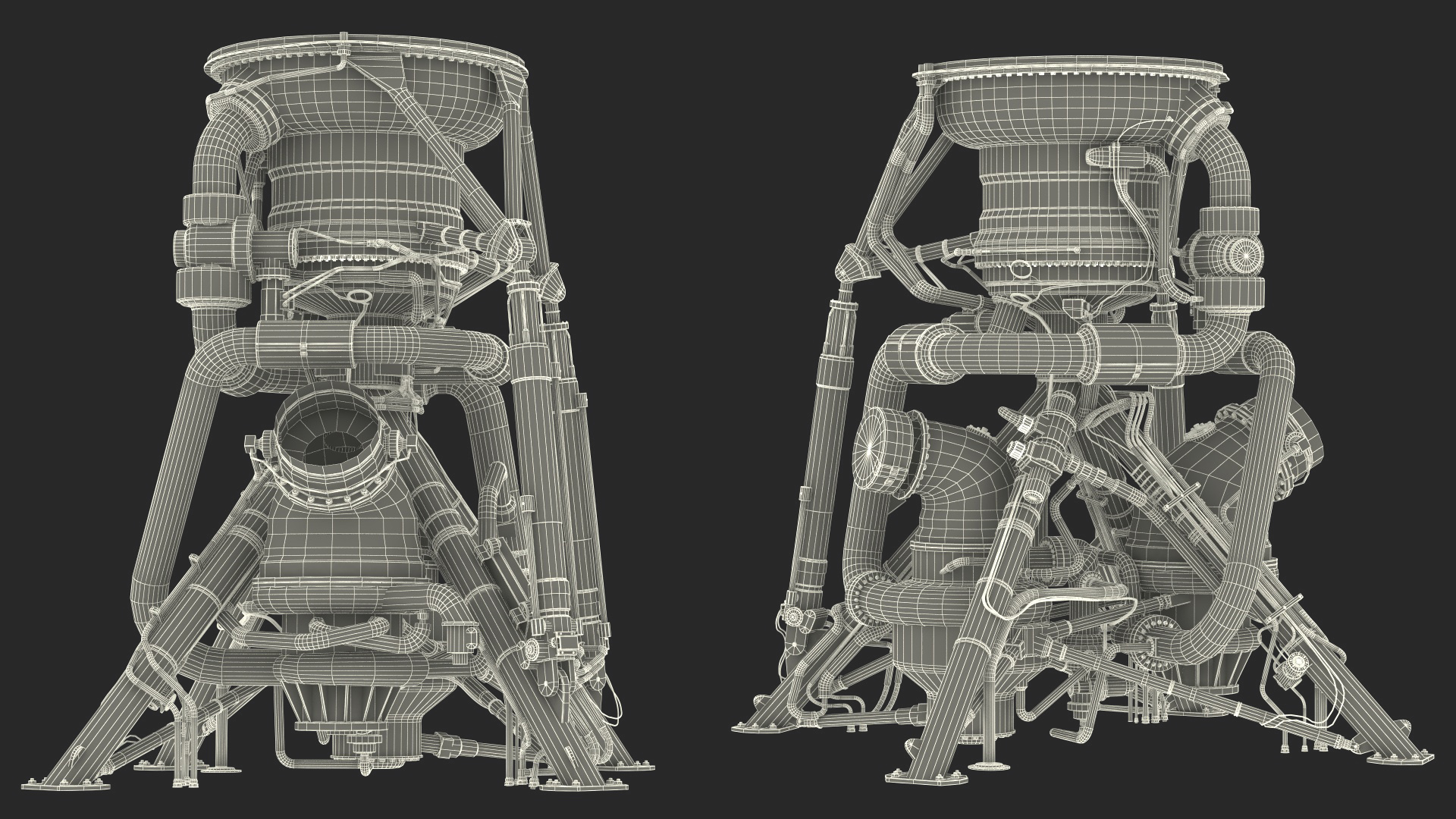 3D model Liquid Rocket Engine