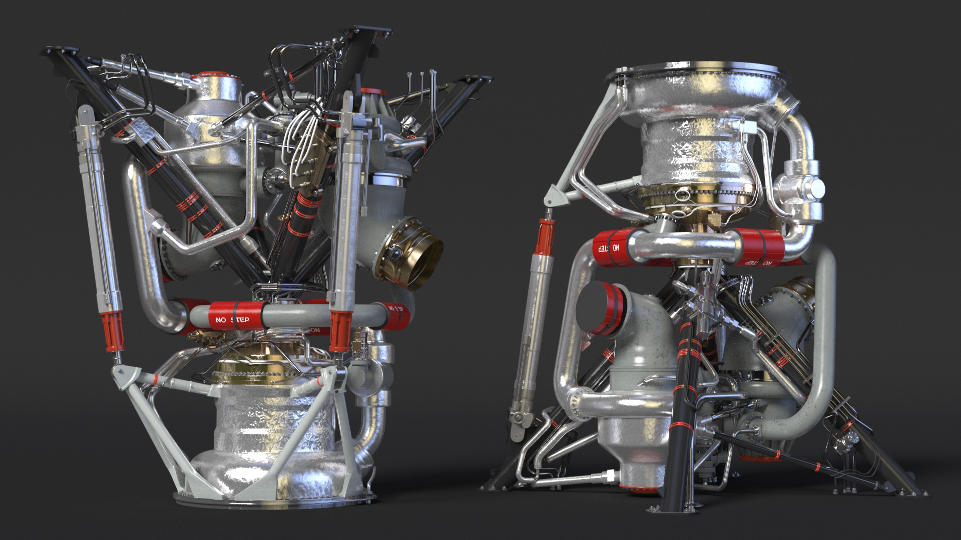 3D model Liquid Rocket Engine