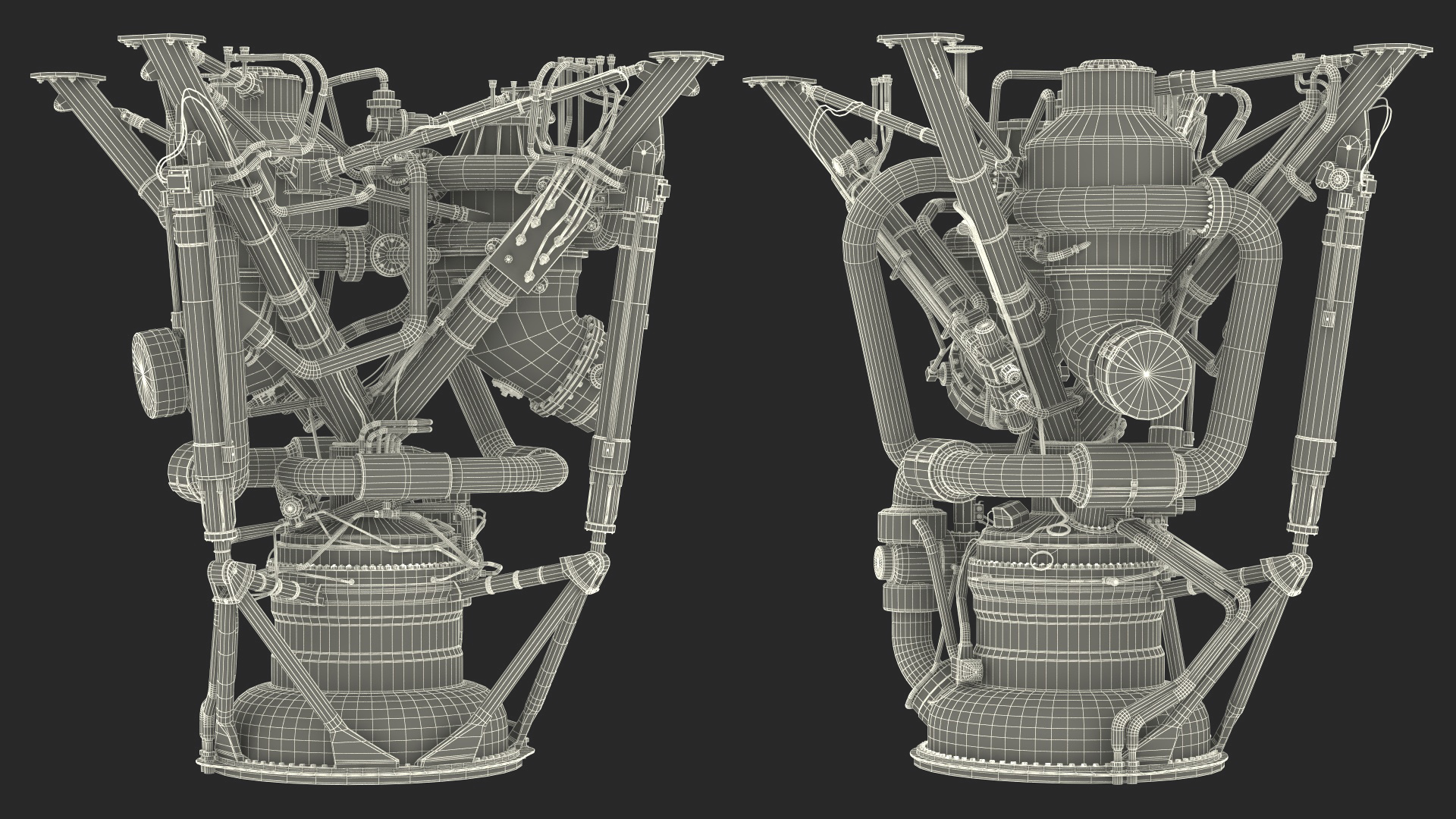 3D model Liquid Rocket Engine