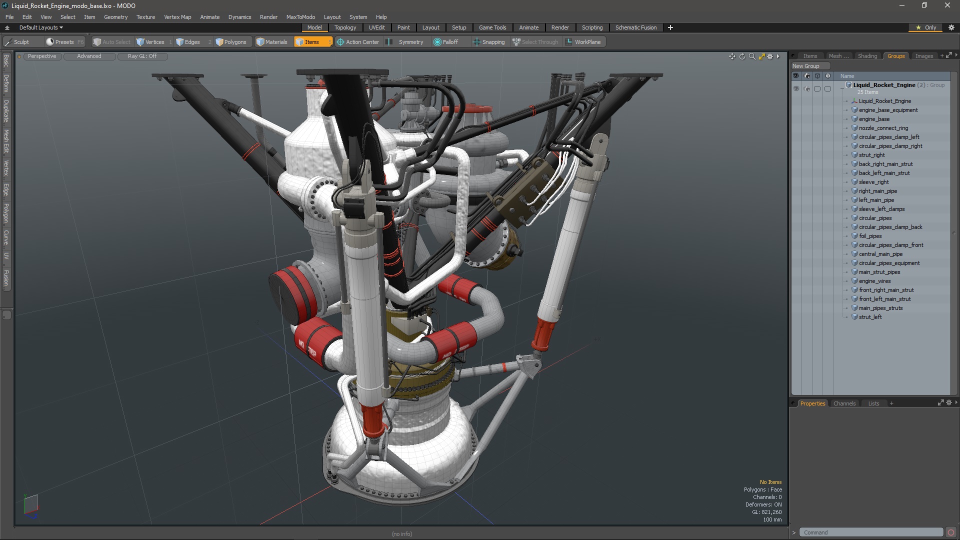 3D model Liquid Rocket Engine