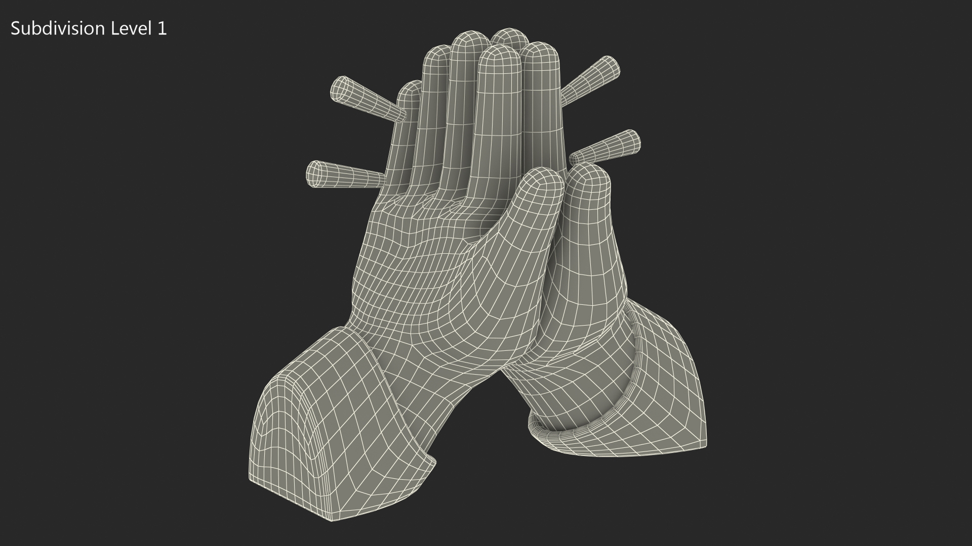 3D Folded Hands Emoji model