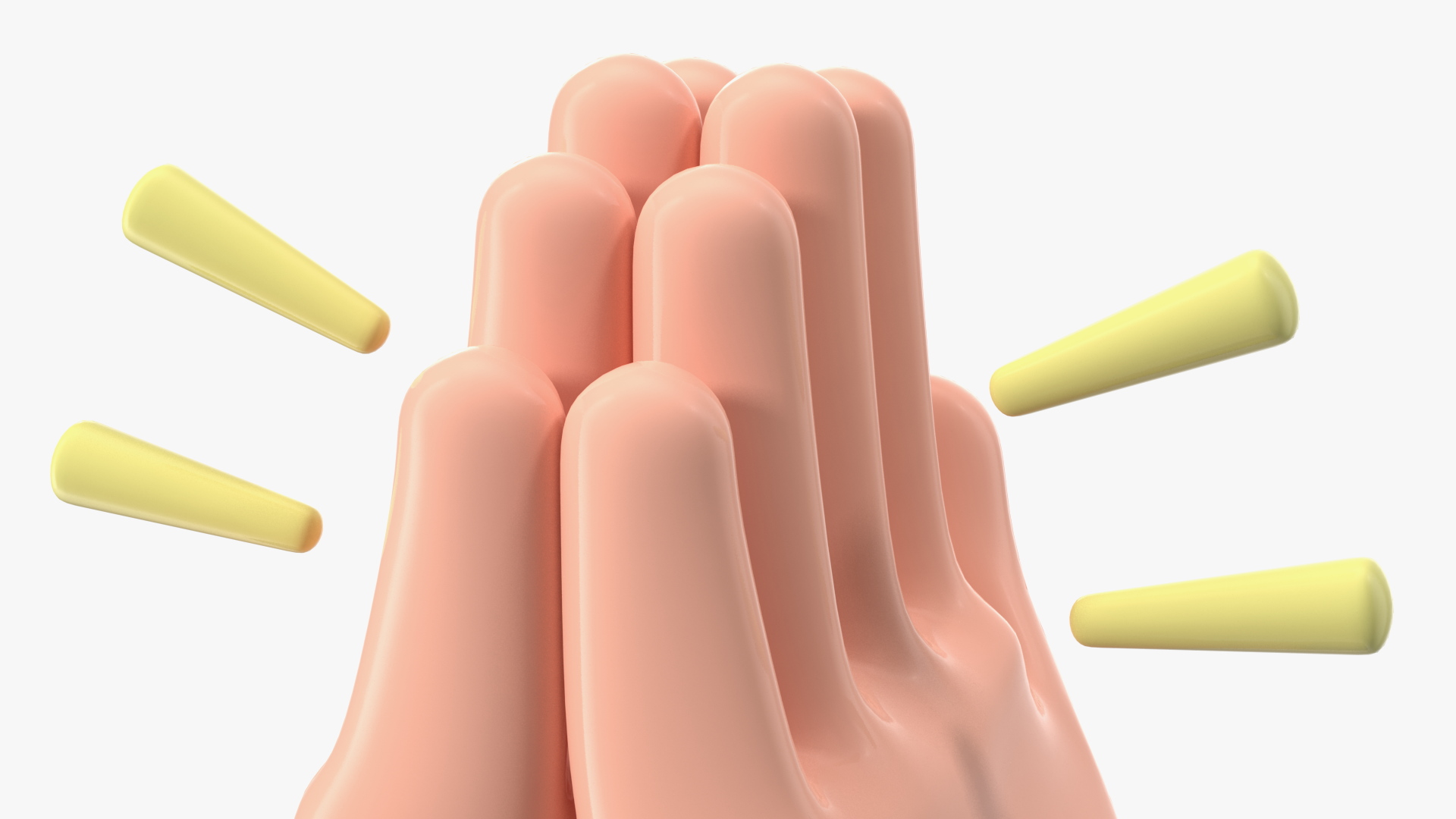 3D Folded Hands Emoji model