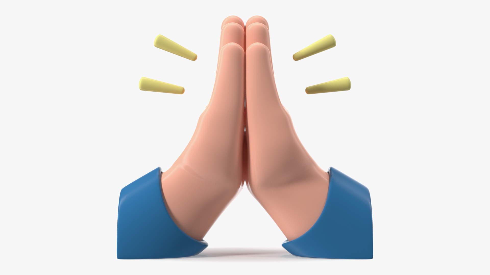 3D Folded Hands Emoji model