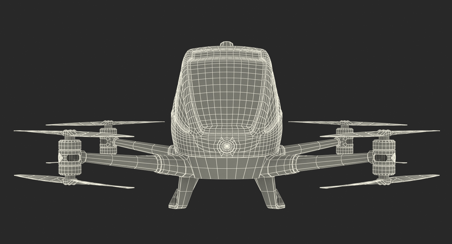 Autonomous Aerial Vehicle Ehang 184 Rigged 3D