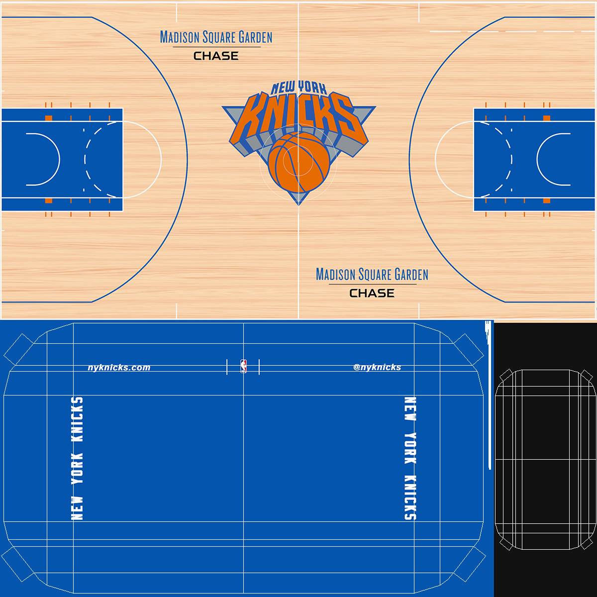 Basketball Court New York Knicks 3D