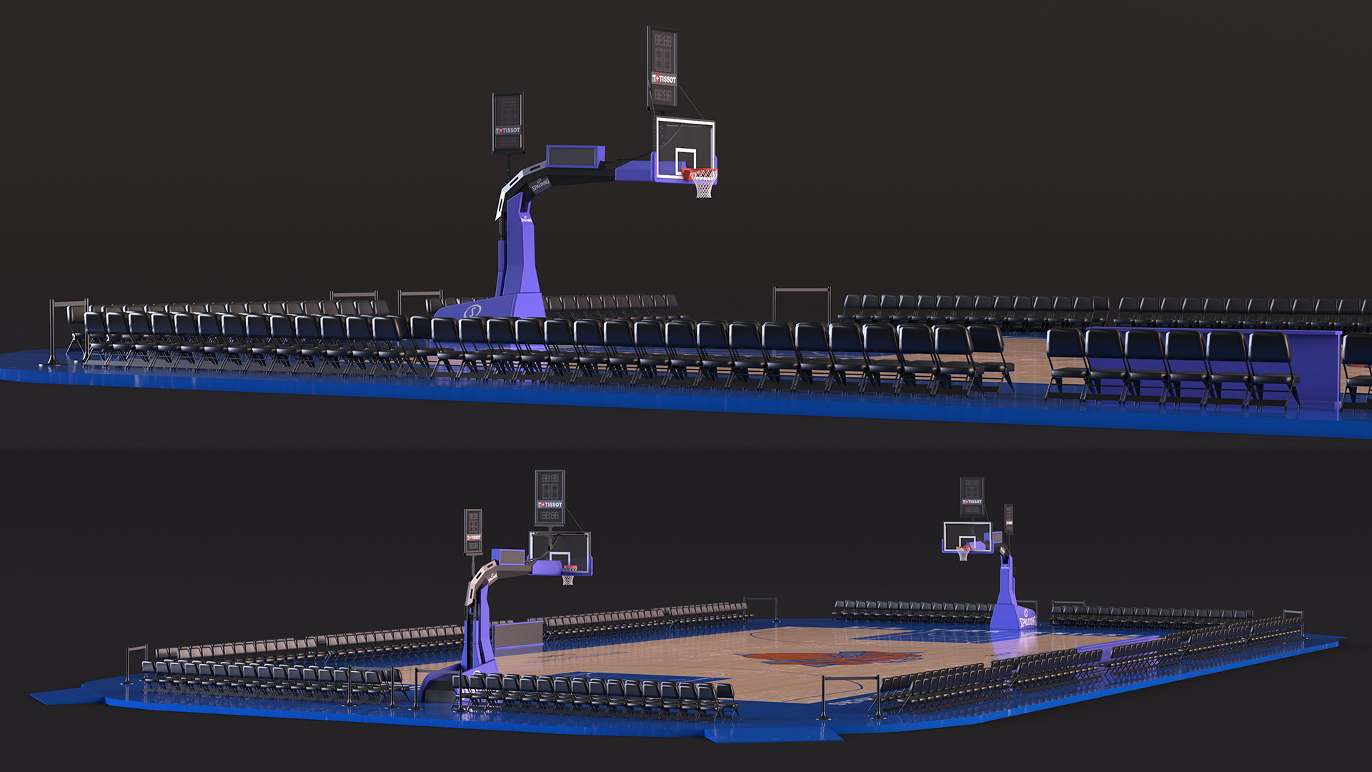 Basketball Court New York Knicks 3D