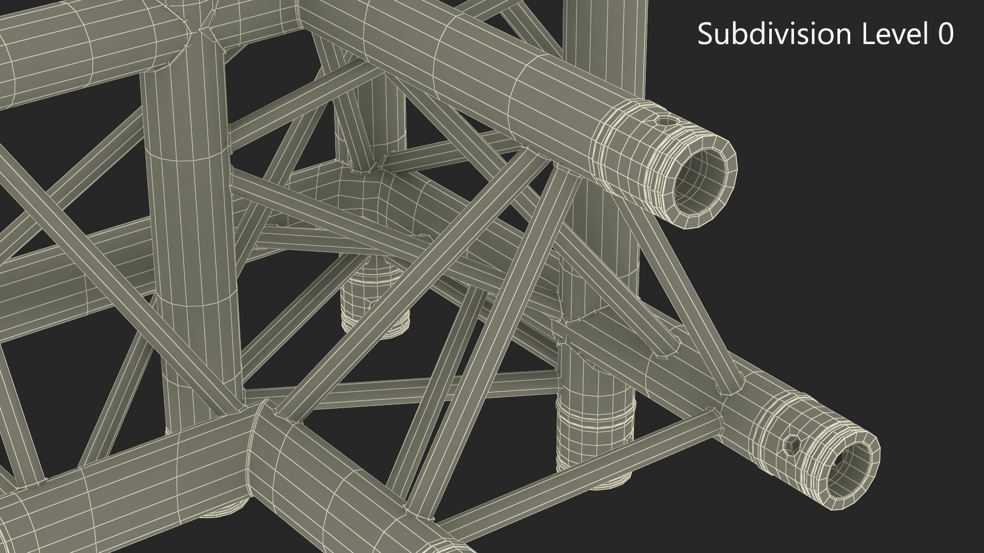 3D model Large Truss Modular Triangular