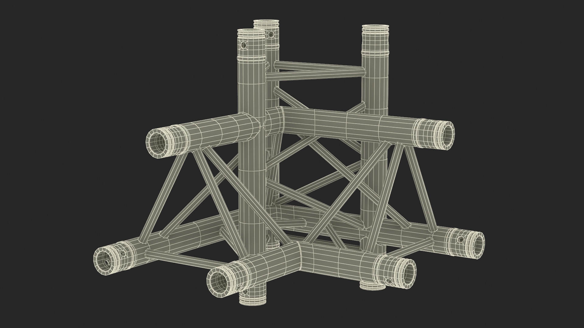 3D model Large Truss Modular Triangular