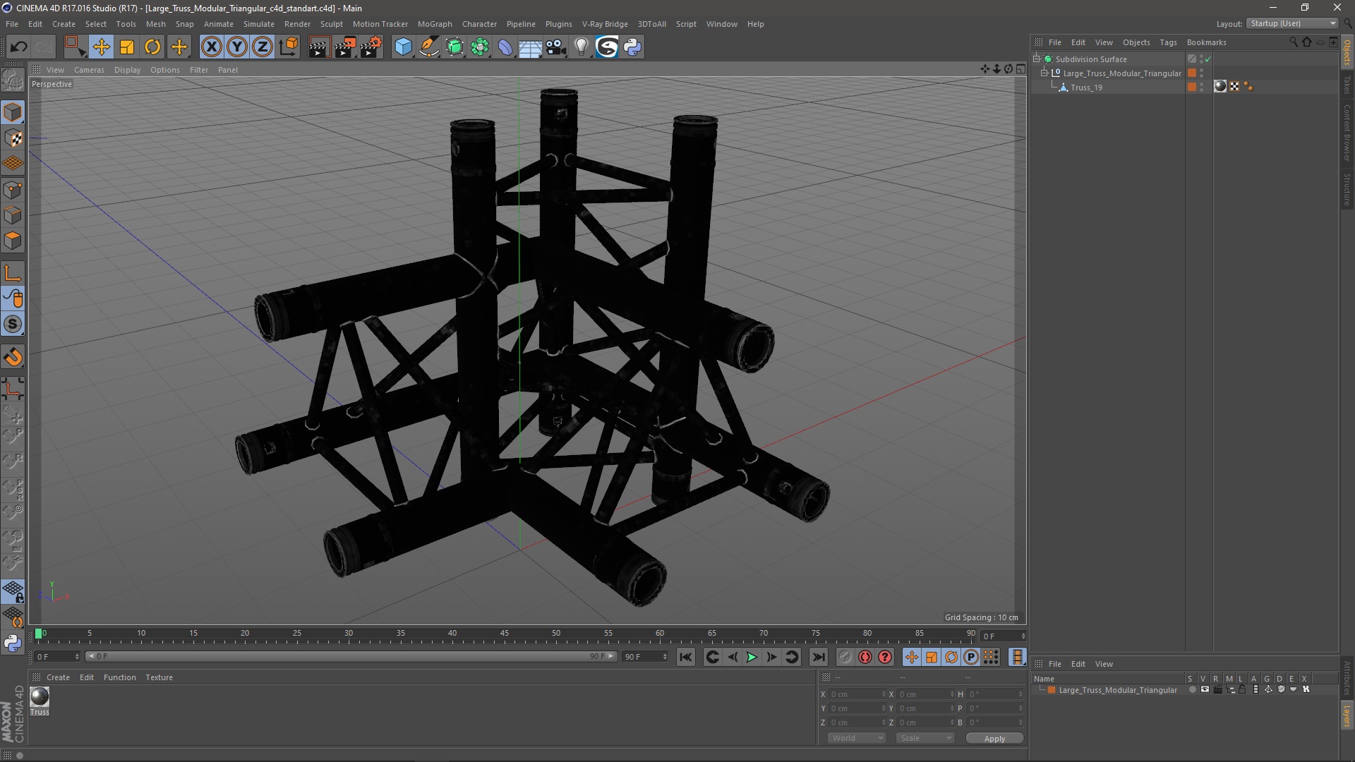 3D model Large Truss Modular Triangular