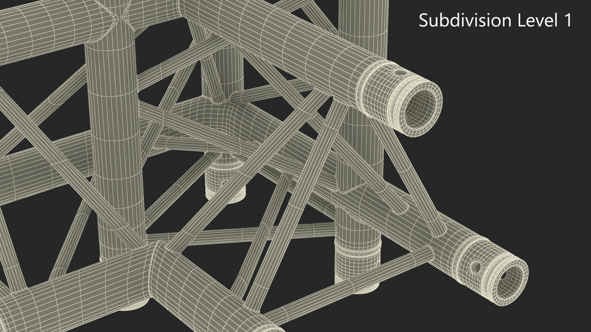 3D model Large Truss Modular Triangular