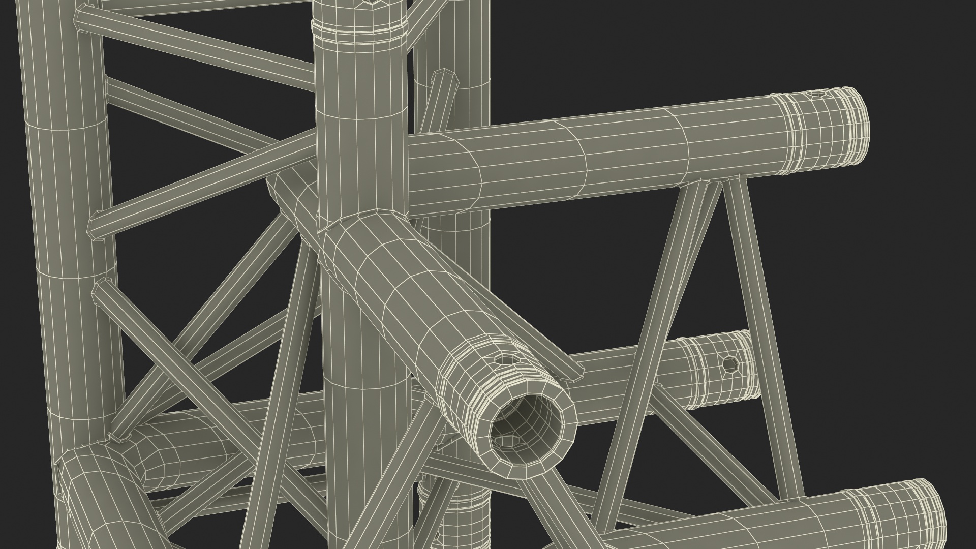 3D model Large Truss Modular Triangular