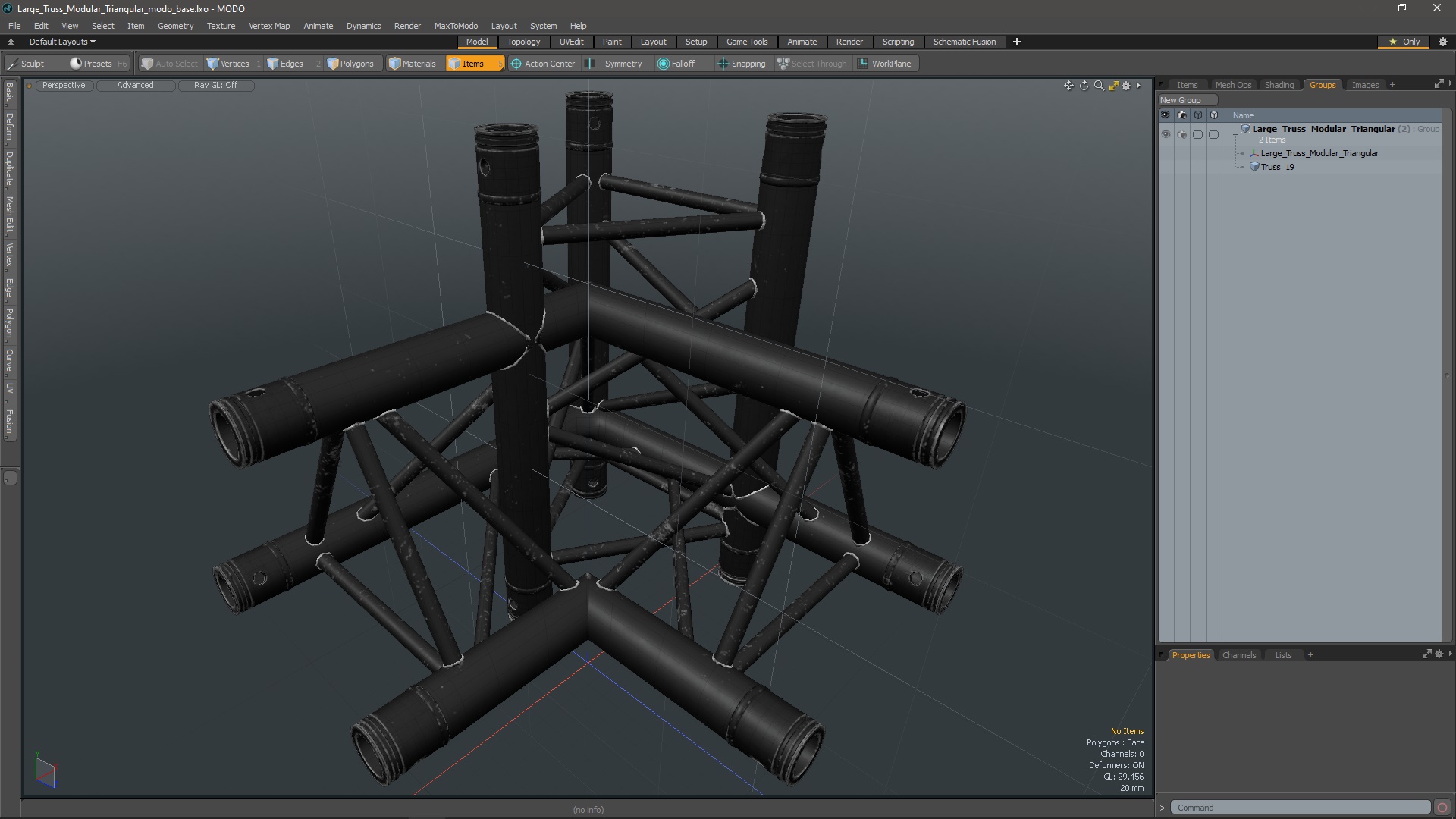 3D model Large Truss Modular Triangular