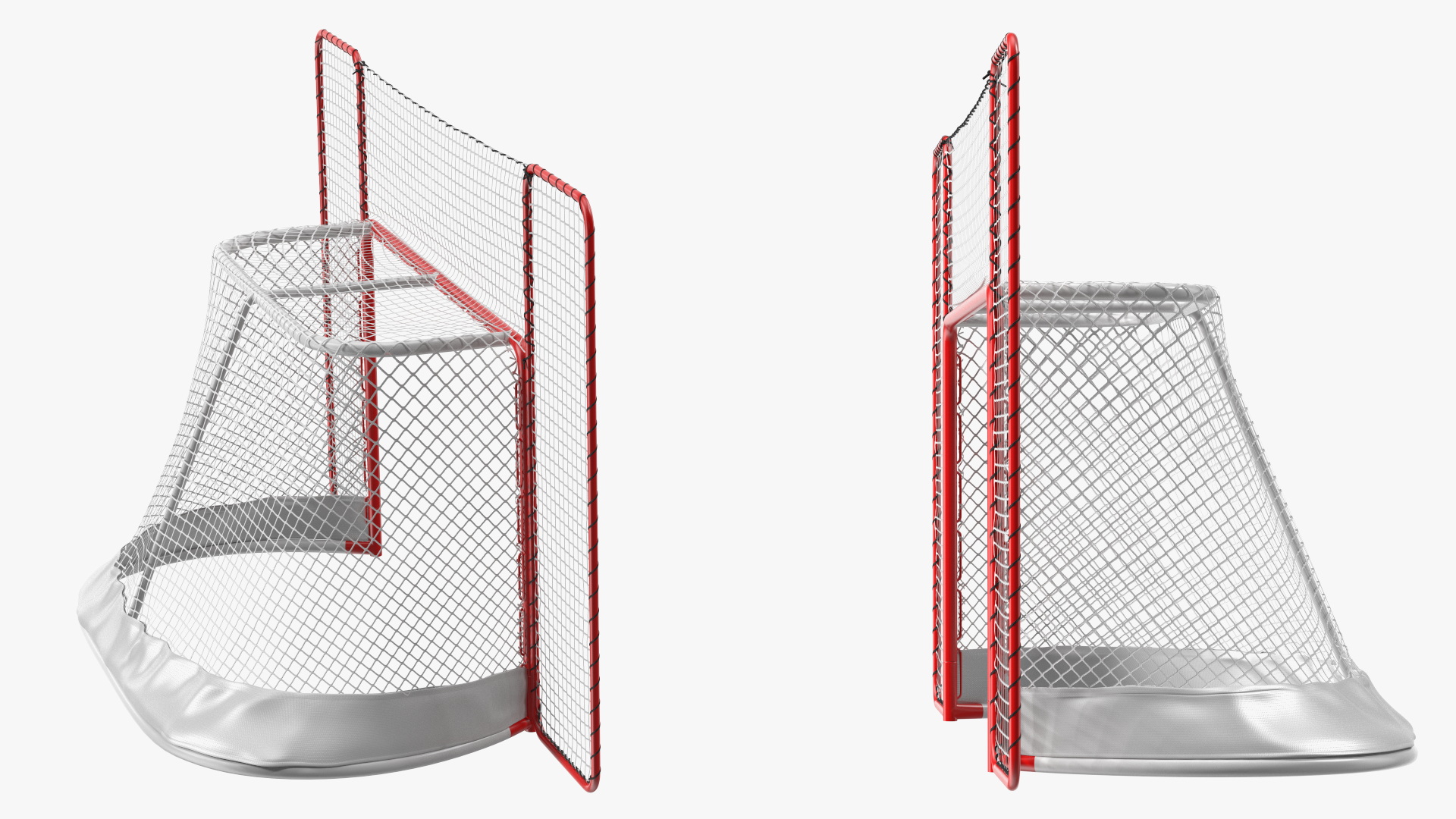 3D Folding Hockey Goal with Backstop model