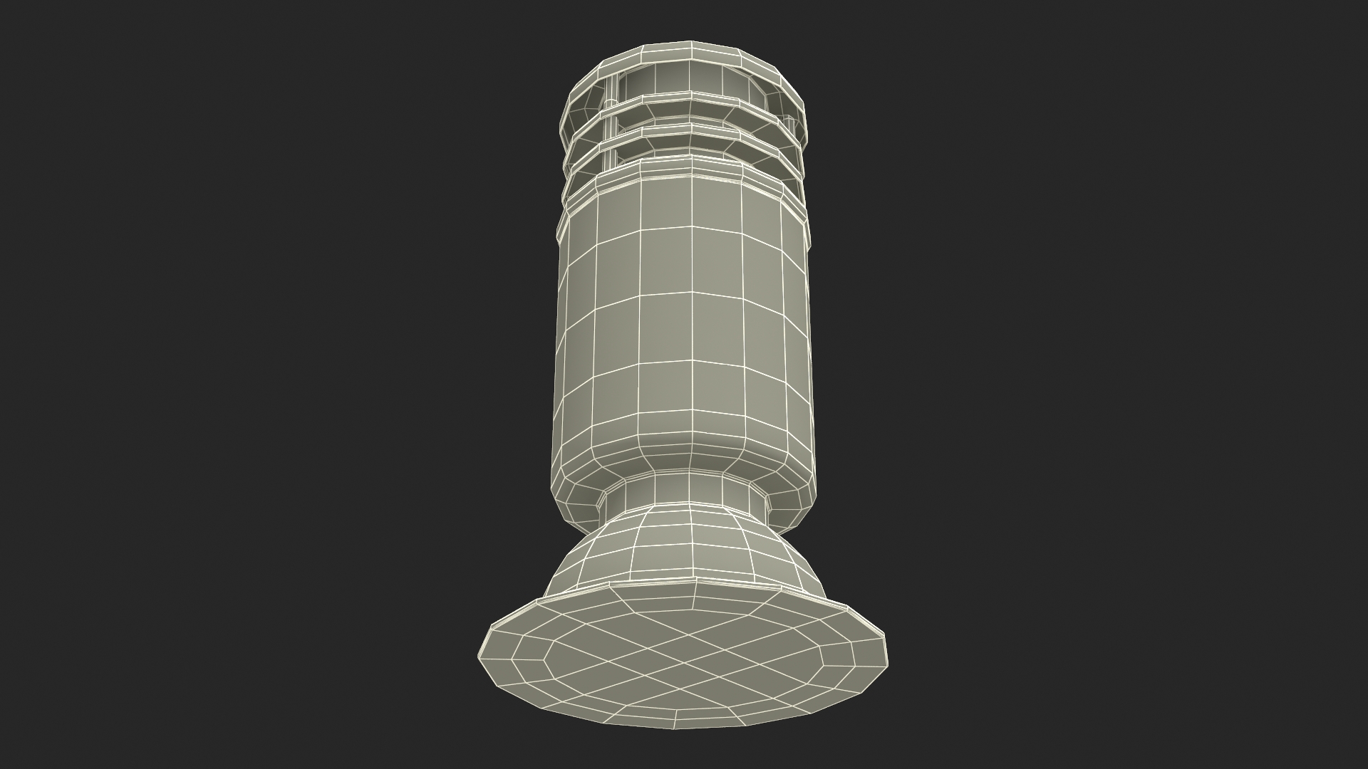 3D Black Round Designer Chimney model