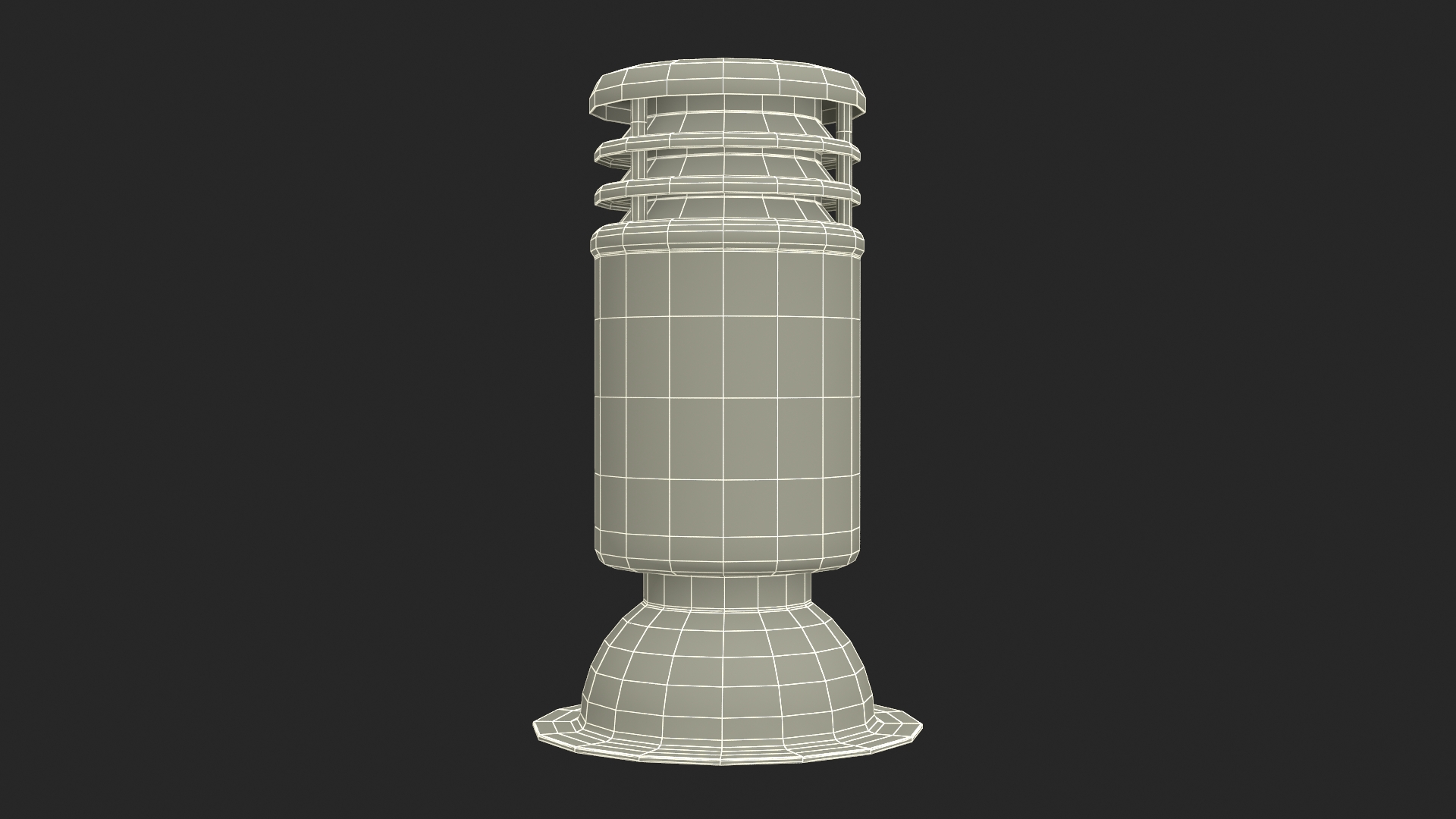 3D Black Round Designer Chimney model