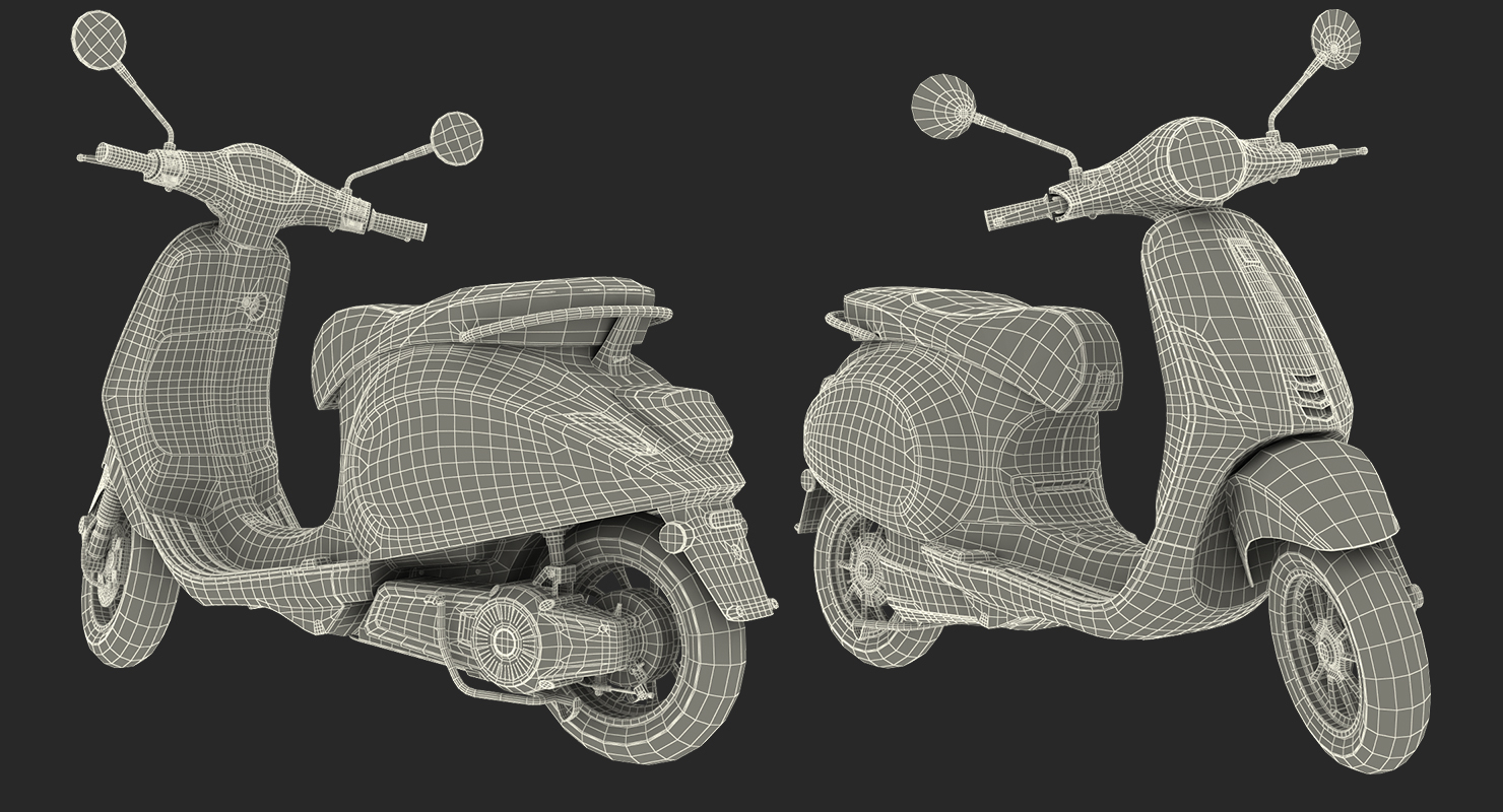 3D Electric Scooter Rigged model