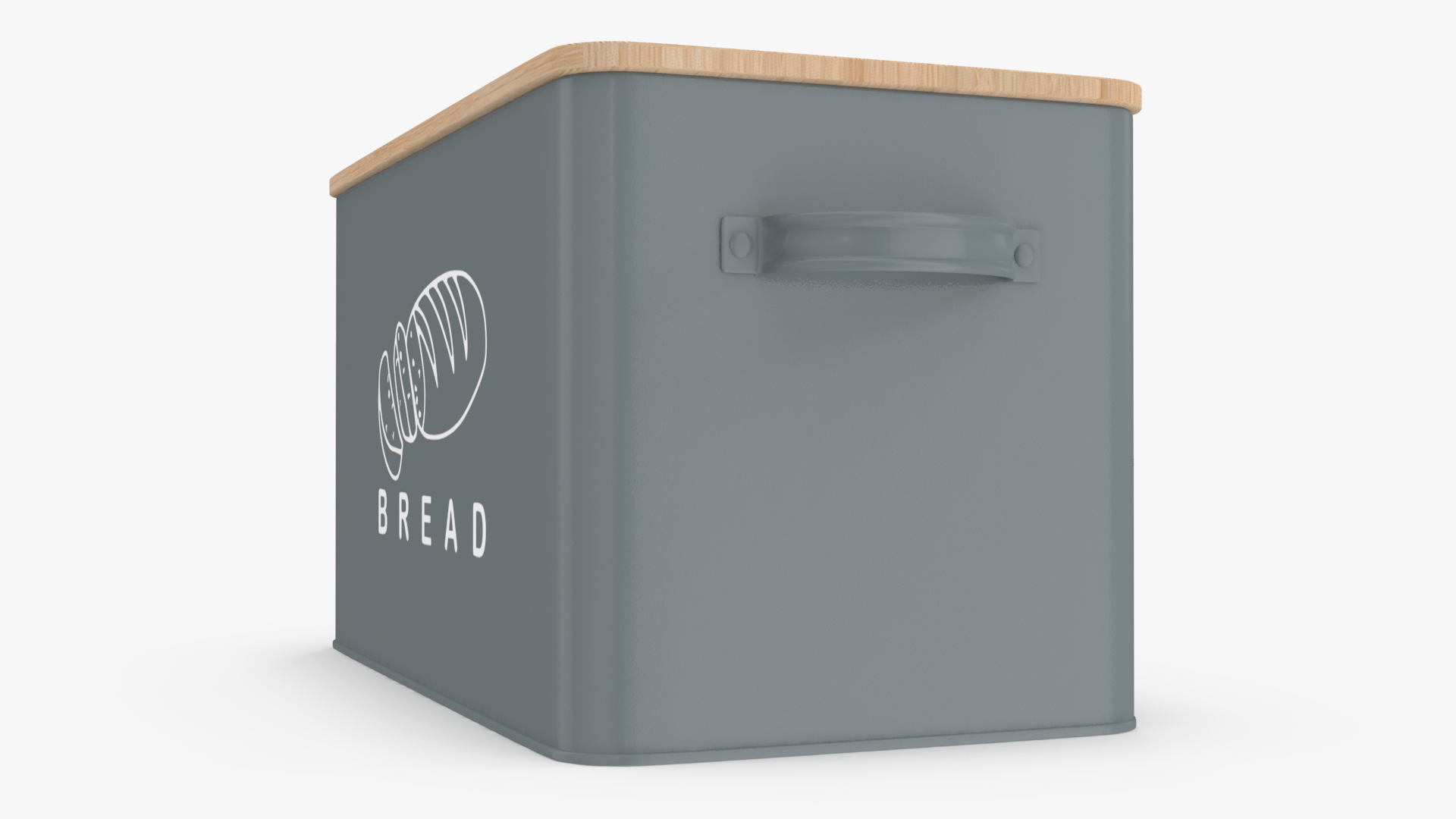 3D Kitchen Bread Box Grey Small model