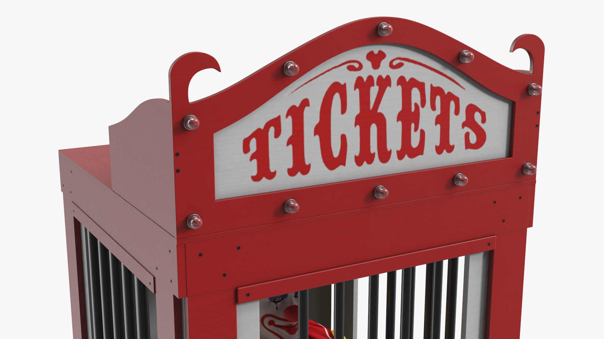 3D model Circus Ticket Booth with Clown