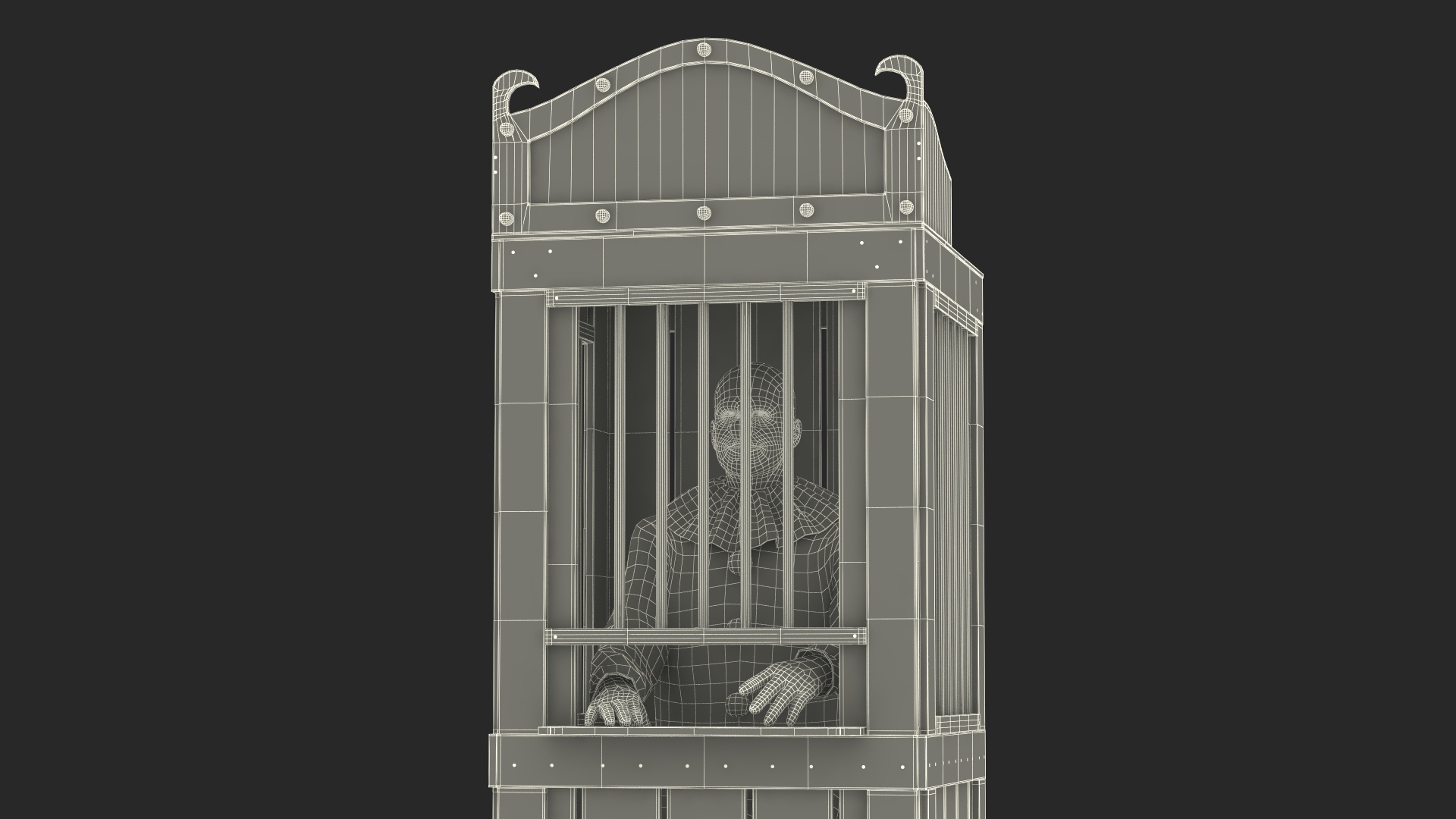 3D model Circus Ticket Booth with Clown