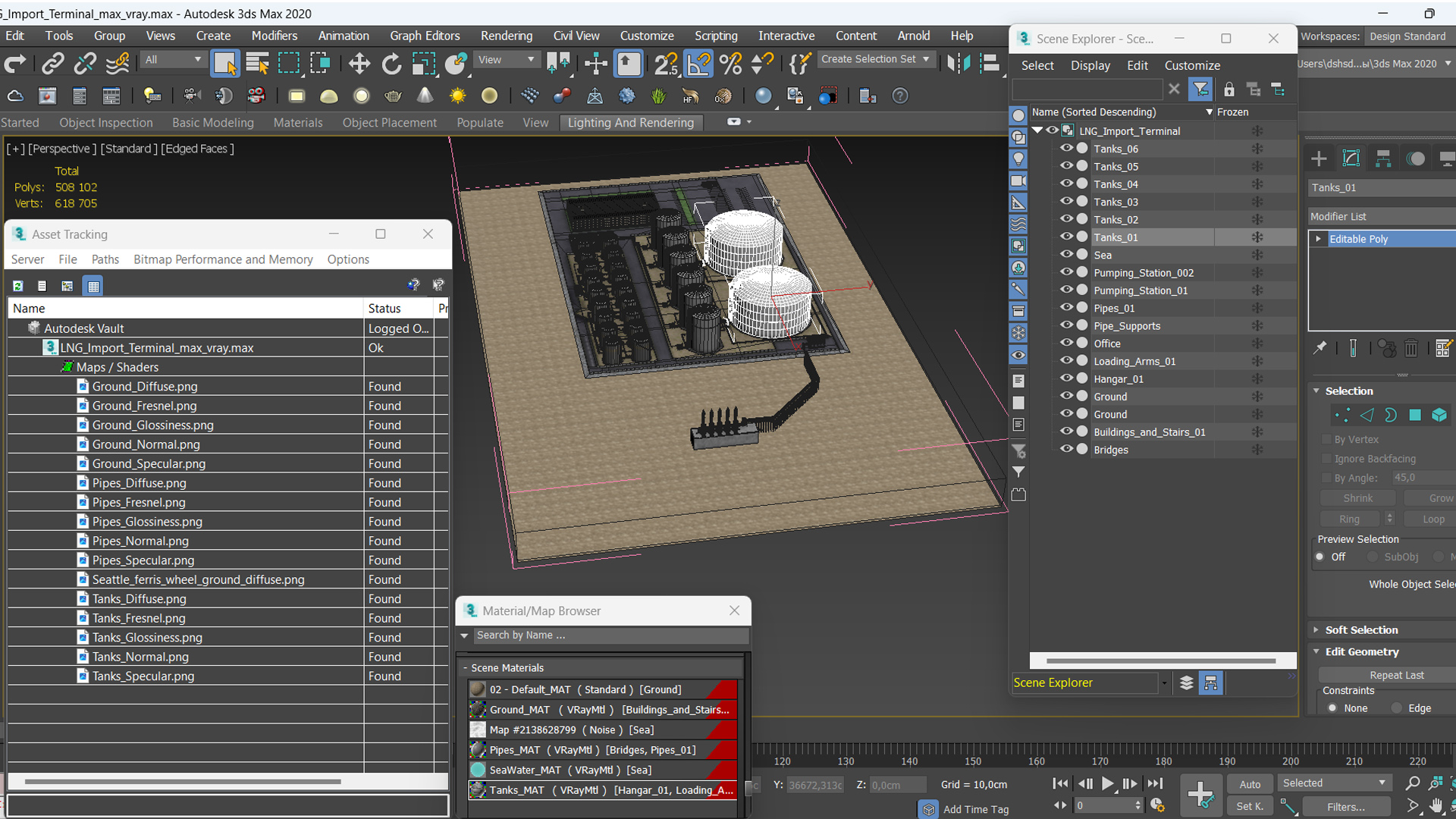 LNG Import Terminal 3D model