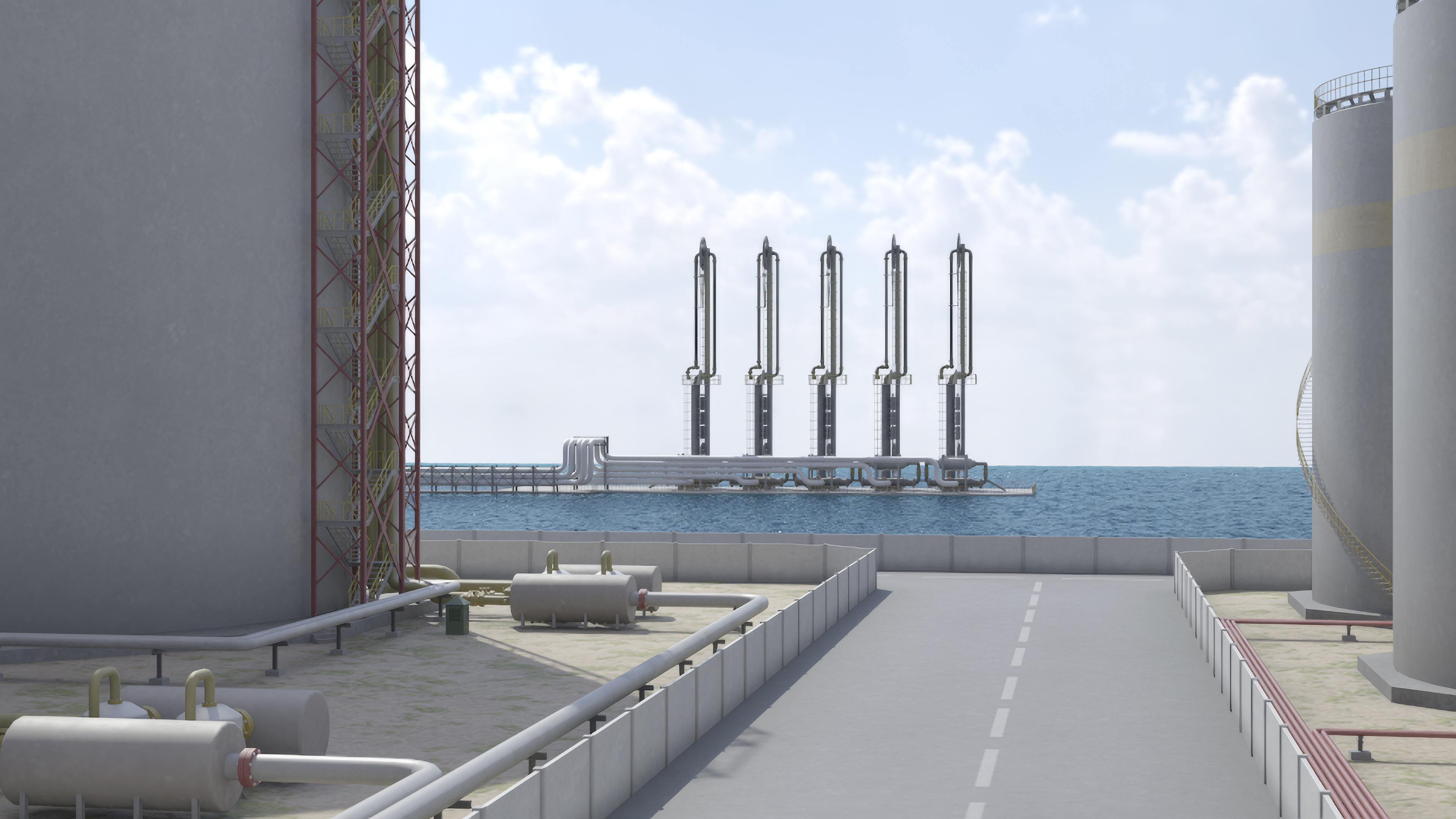 LNG Import Terminal 3D model