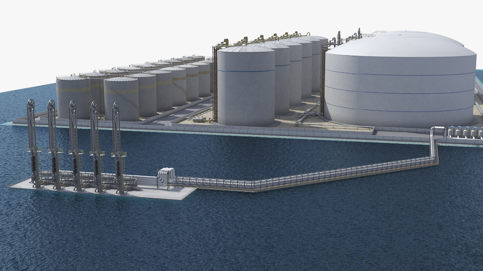 LNG Import Terminal 3D model