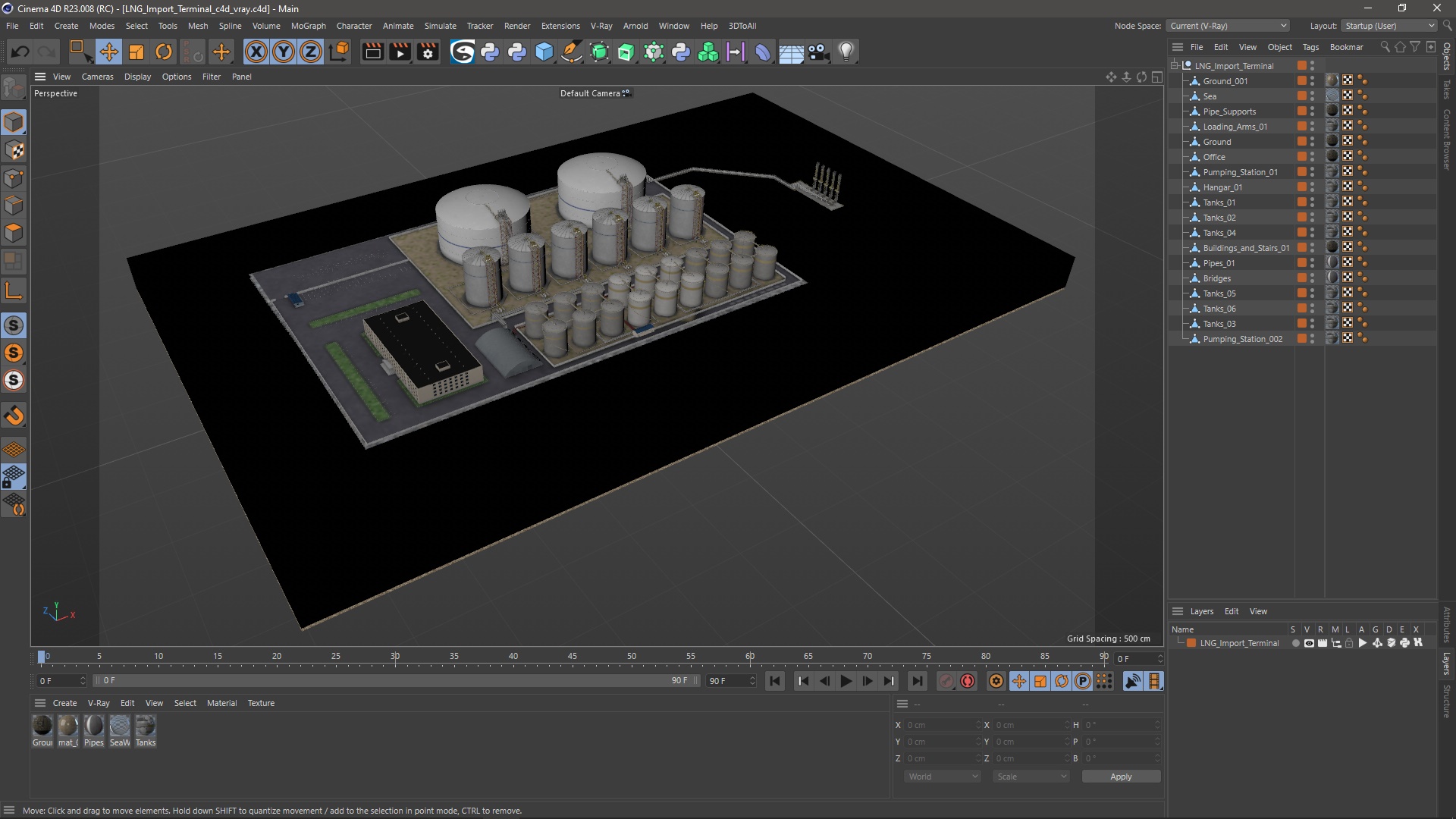 LNG Import Terminal 3D model