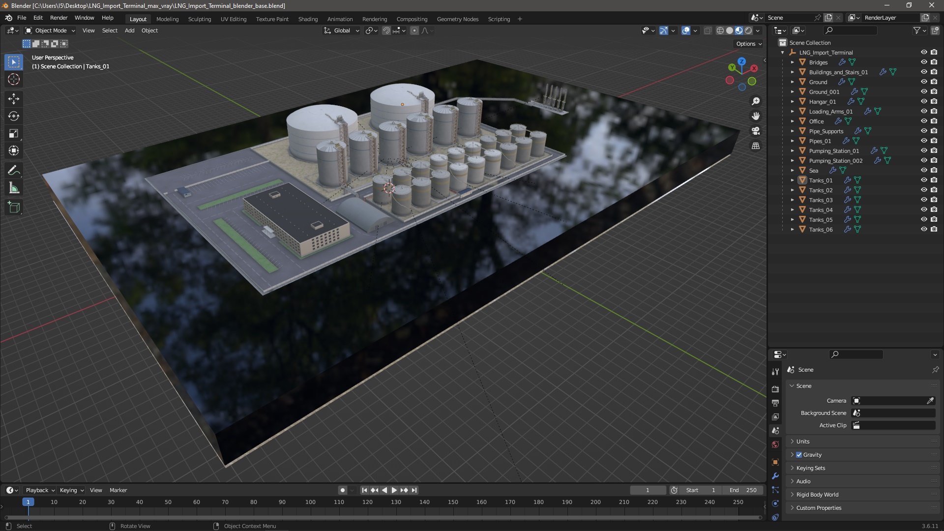 LNG Import Terminal 3D model