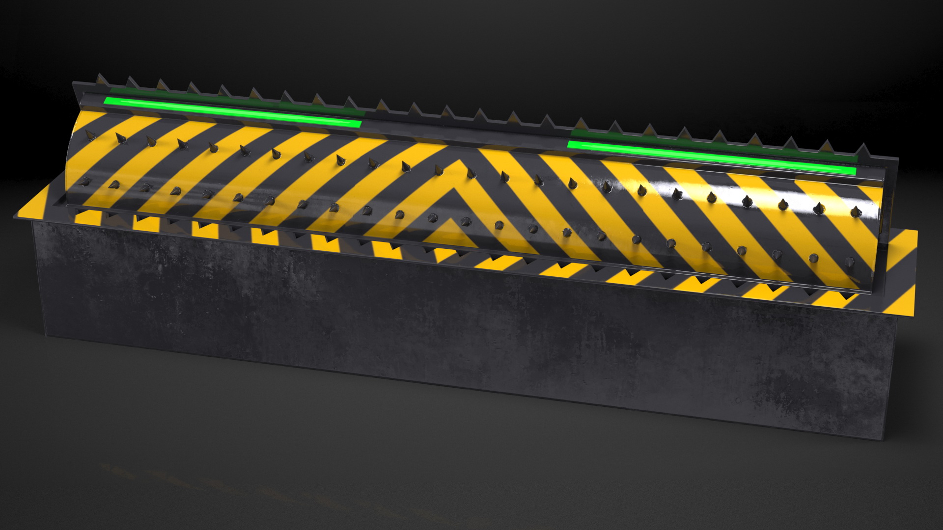 3D Roadblock Barrier Large model