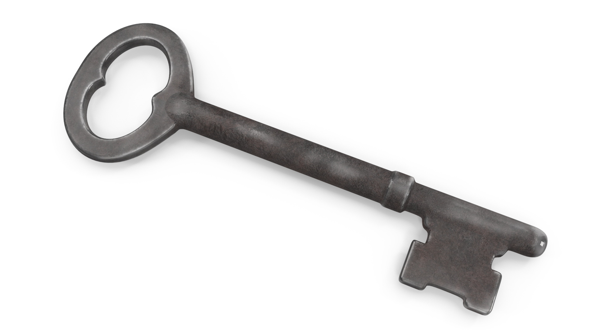 3D Vintage Skeleton Key Steel