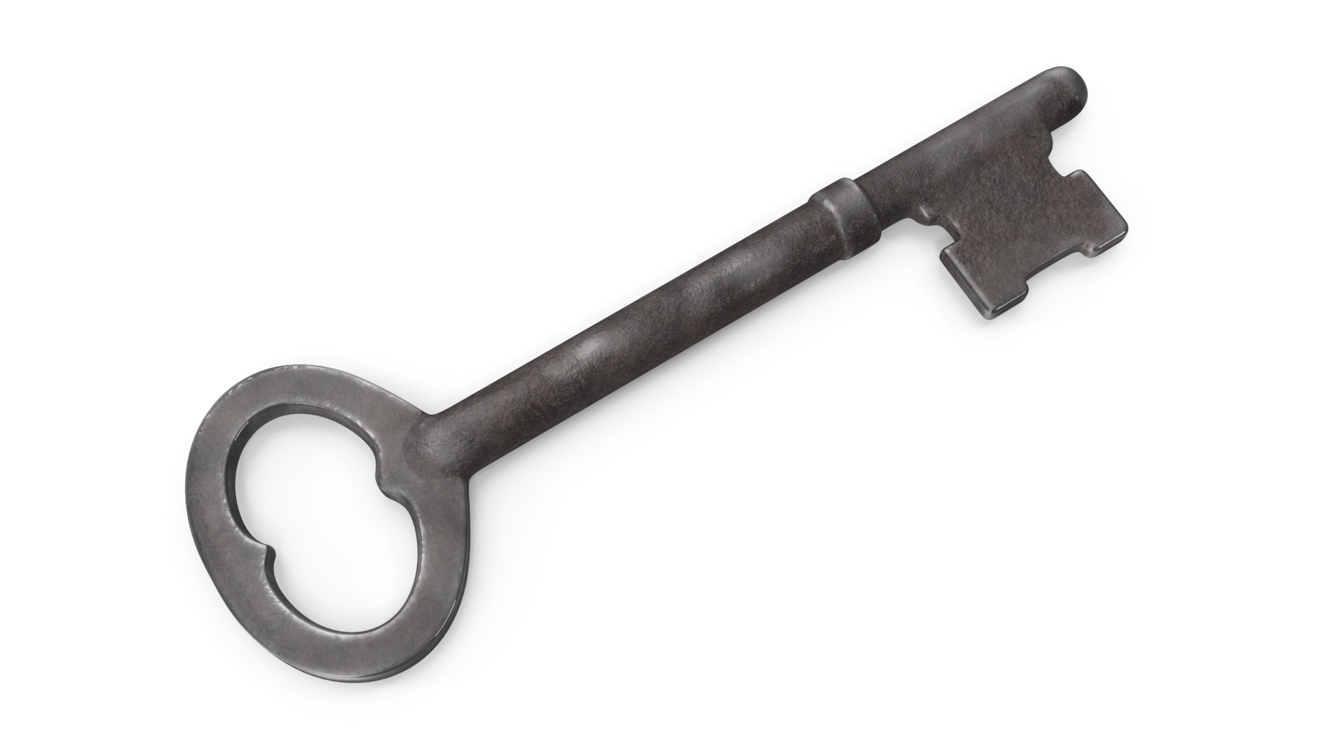 3D Vintage Skeleton Key Steel