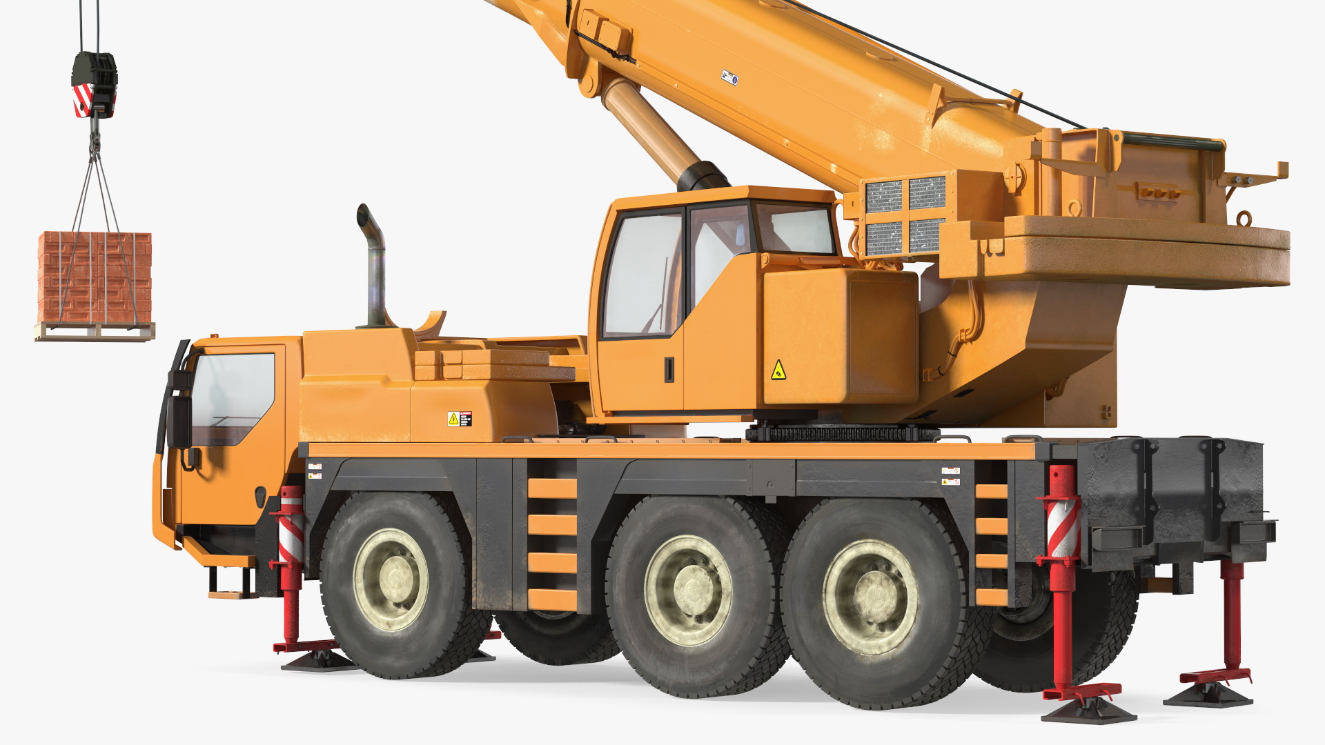 Compact Mobile Crane Liebherr With Load 3D model