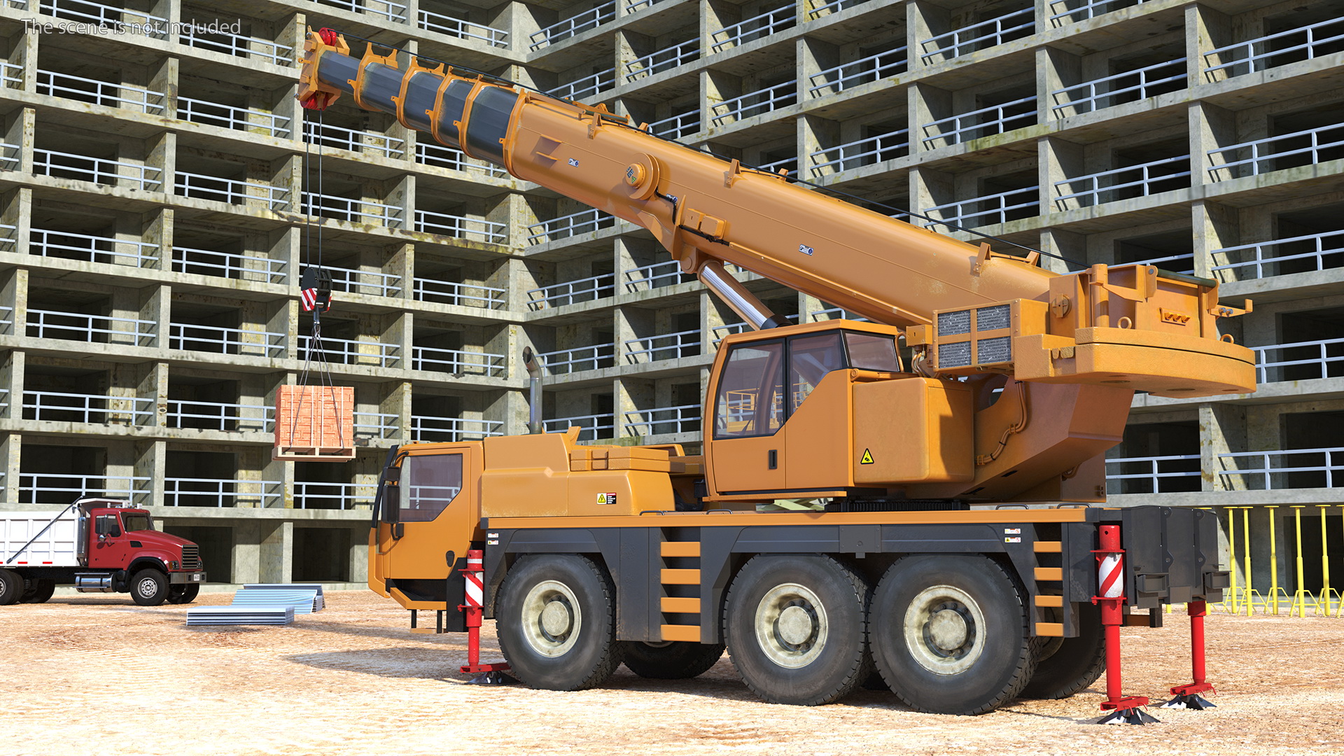 Compact Mobile Crane Liebherr With Load 3D model