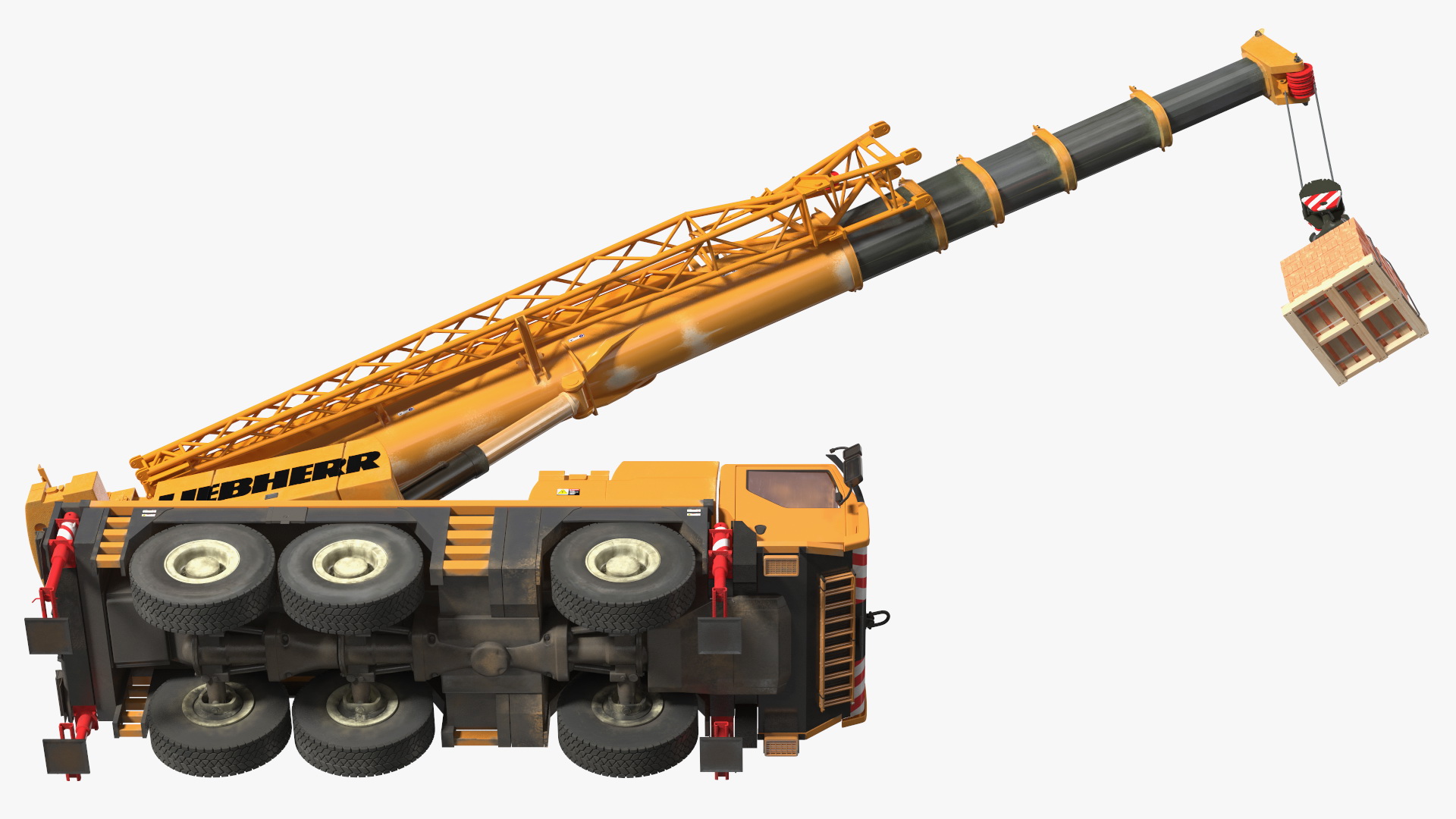 Compact Mobile Crane Liebherr With Load 3D model