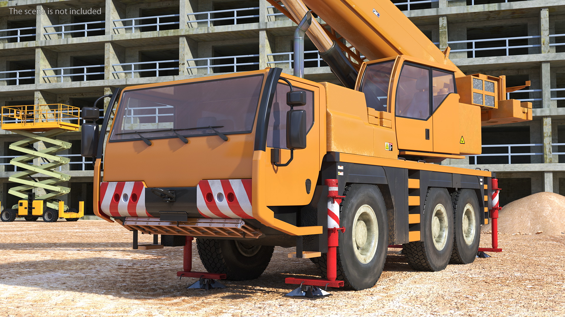 Compact Mobile Crane Liebherr With Load 3D model